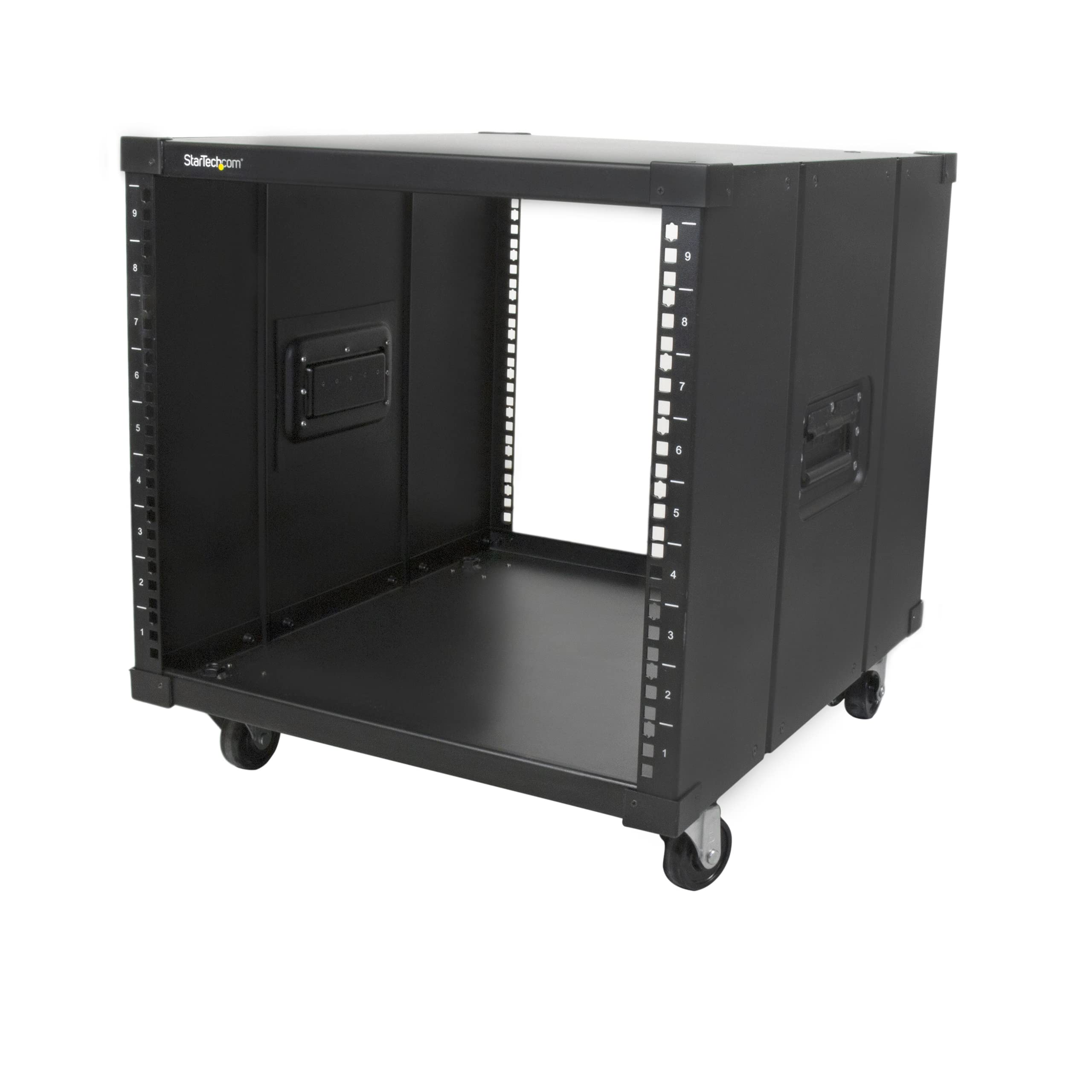 Narrow Network Rack Startech.Com 4 Post 9U Mobile Open Frame Server Rack, Network Rack Wit ...