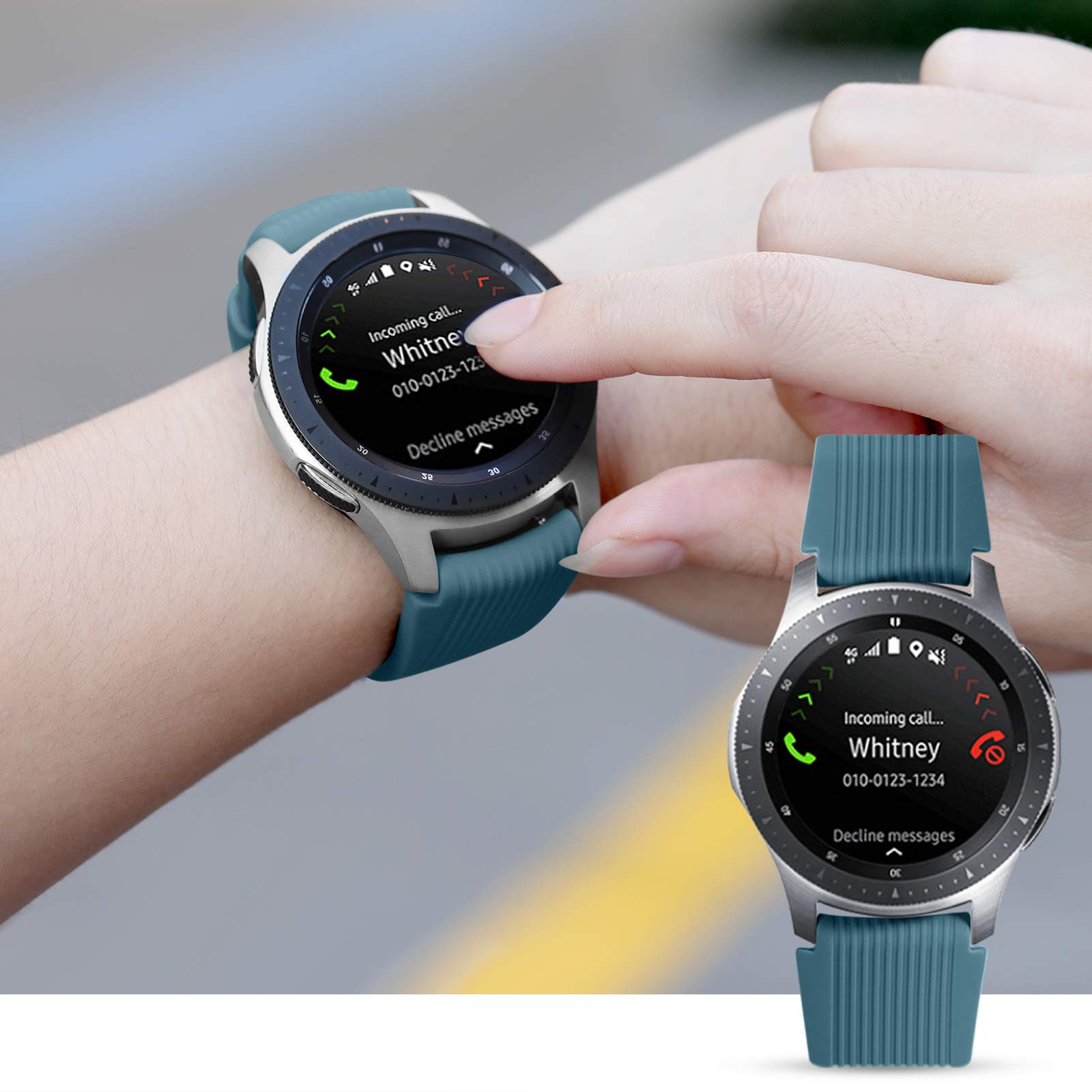 Lerobo [2 Pack Compatible With Samsung Galaxy Watch 3 Bands 45Mm/Galaxy Watch Band 46Mm/Gear S3 Frontier, 22Mm Smart Watch Band