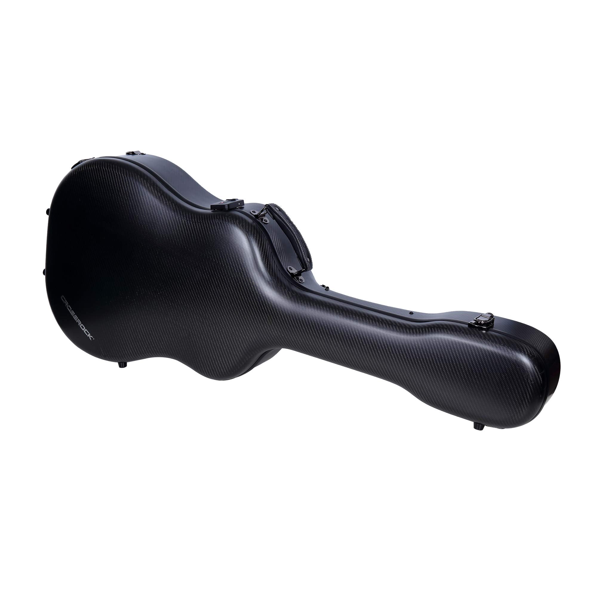 Crossrock Dreadnought Acoustic Guitar Flight Case, 100% Carbon Fiber Hard Shell With Backpack And Protective Cover(Crf6020Dbk)