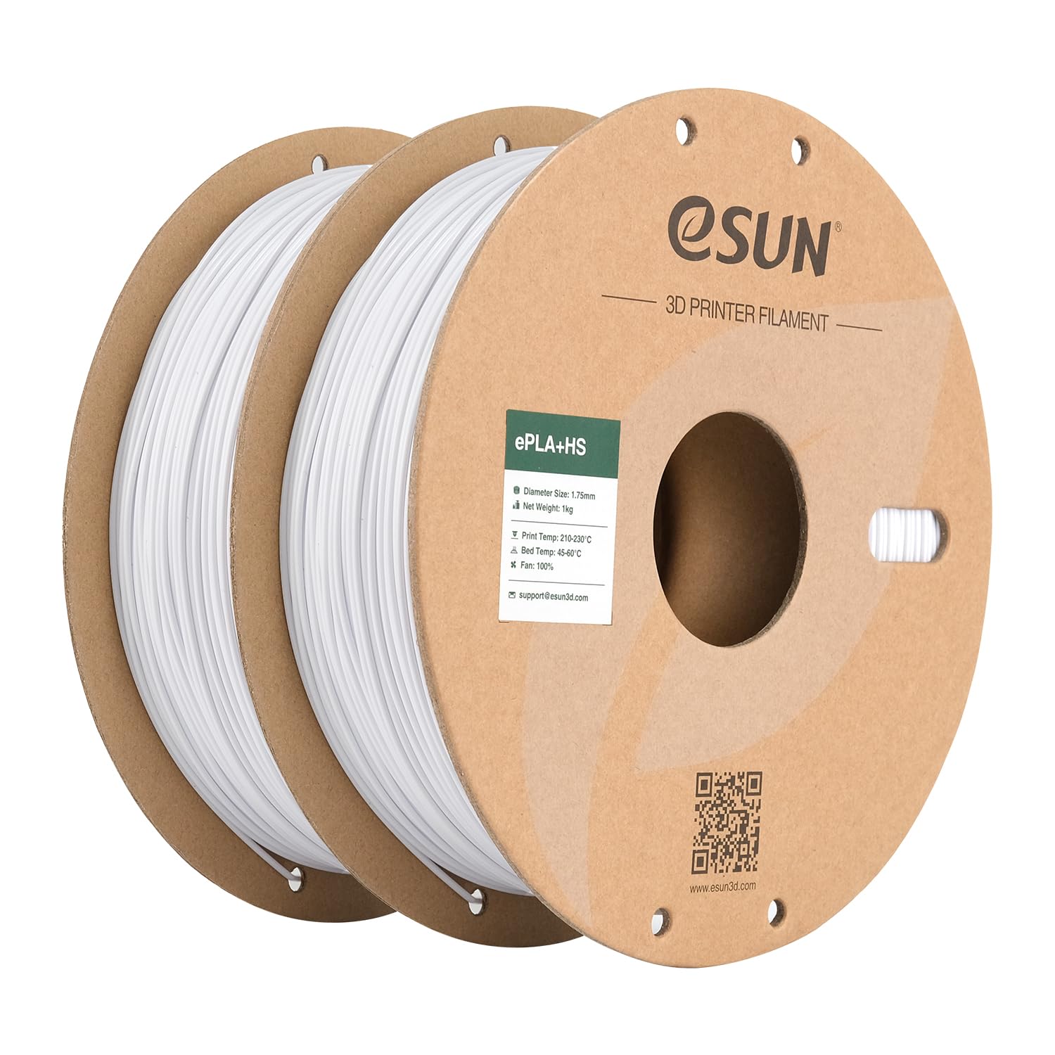 eSUN High Speed PLA+ Filament 1.75mm, 3D Printer Filament Speedy PLA Plus for Fast Printing, 1KG per Spool, 2 Spools 3D Printing