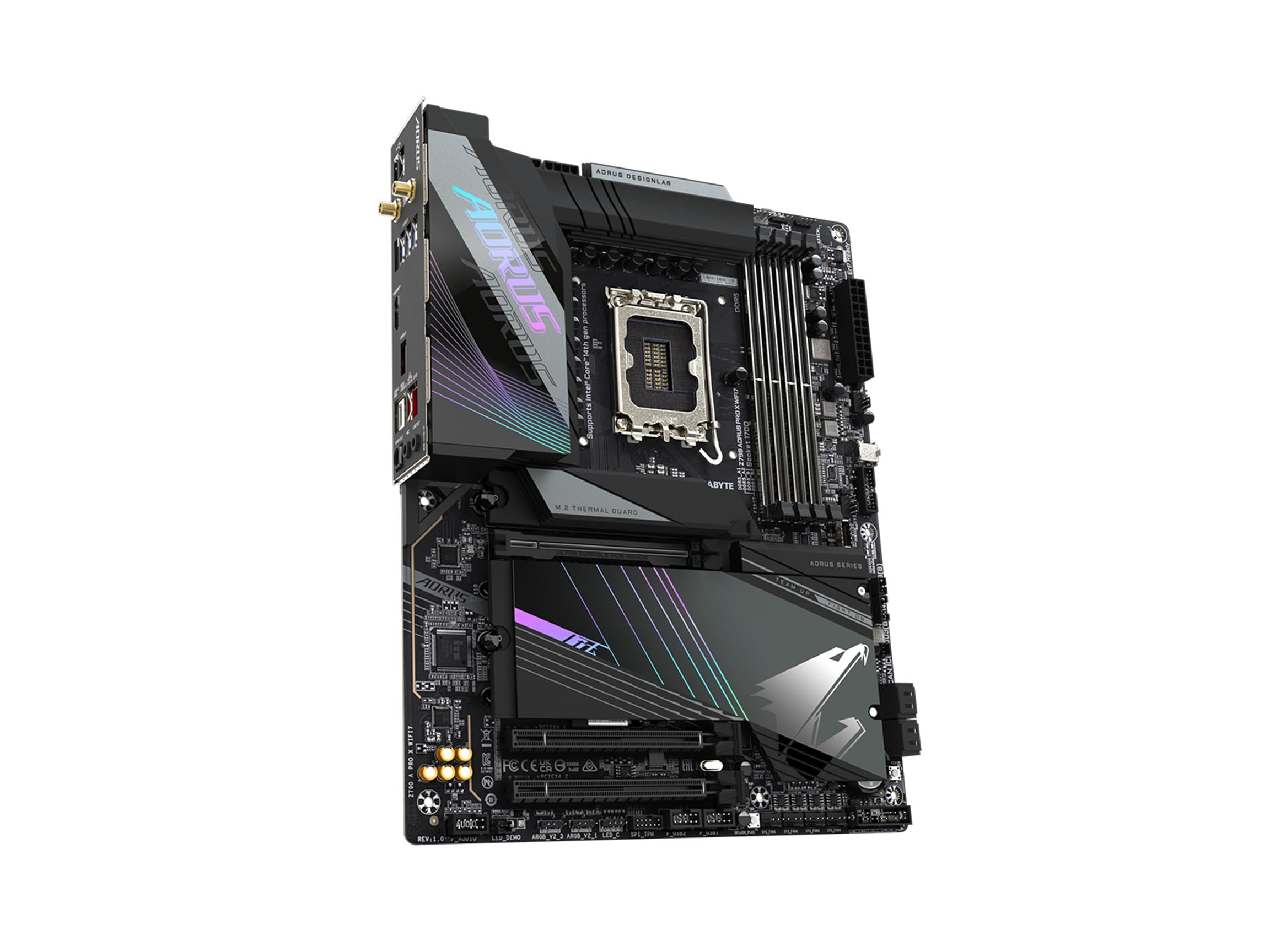 GIGABYTE Z790 AORUS PRO X WIFI7 ATX Motherboard, DDR5, PCIe 5.0, Wi-Fi 7, Black