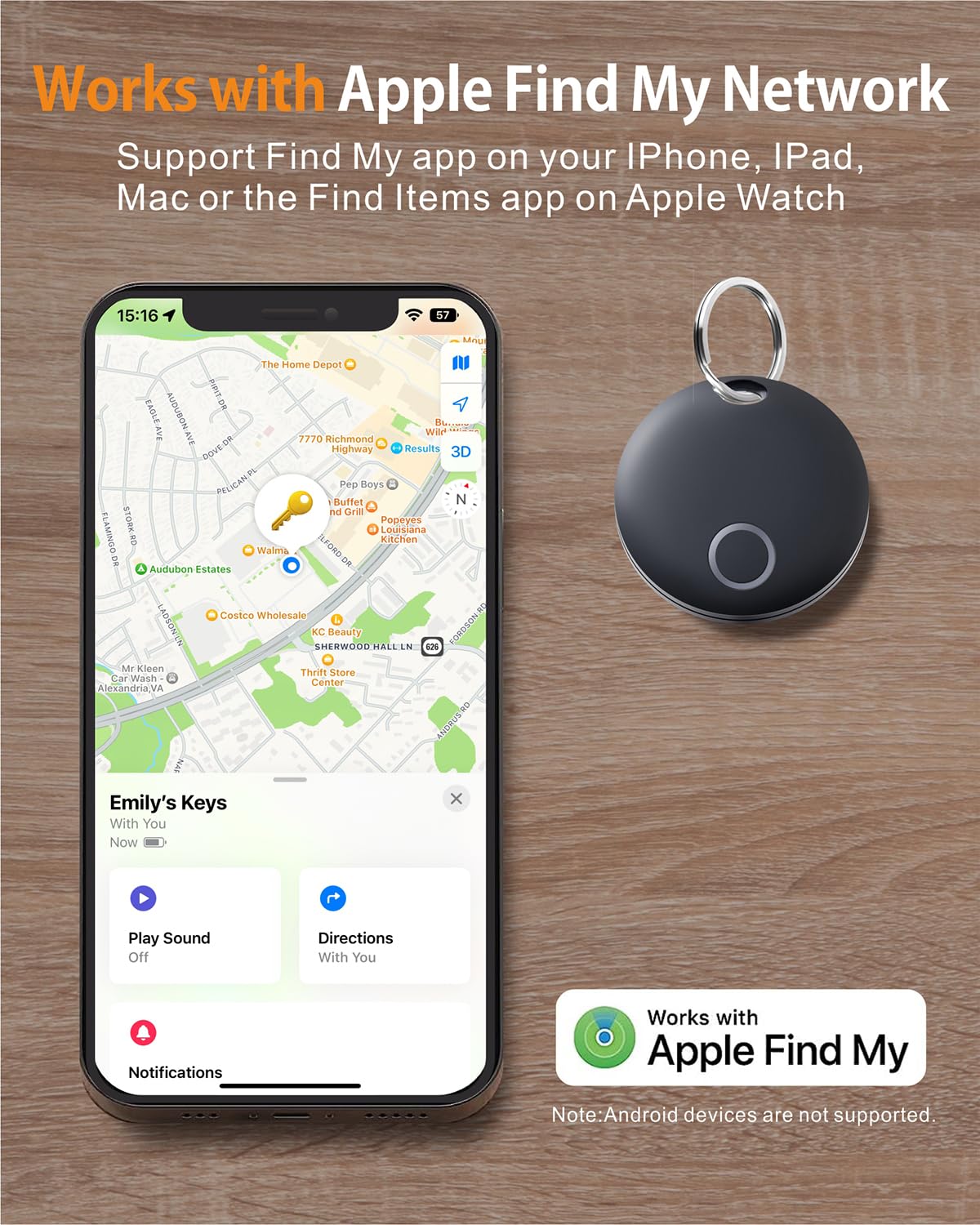 Reyke Smart Tag, Bluetooth Luggage Tracker, Works With Apple Find My (Ios Only), Item Locator For Keys, Luggage, Backpack, Wallet, Ip67 Waterproof, 4 Pack
