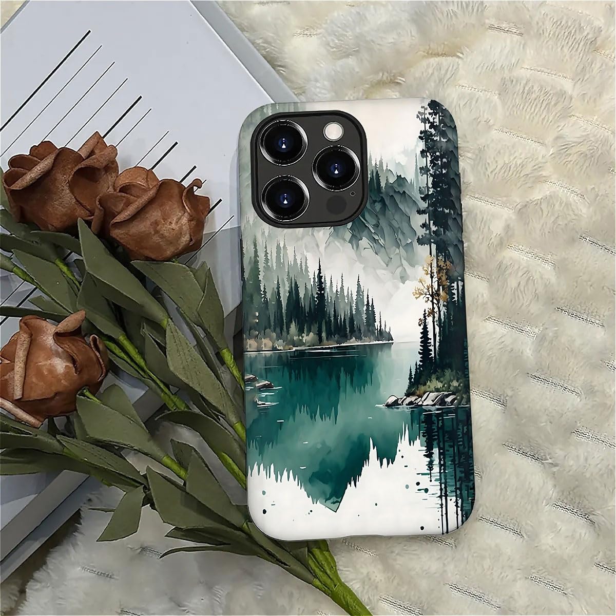 Seized Case Compatible With For Iphone 16 Pro,Mountain Forest Landscape Phone Case For Girl Women Boy Men,Durable Protection Pho