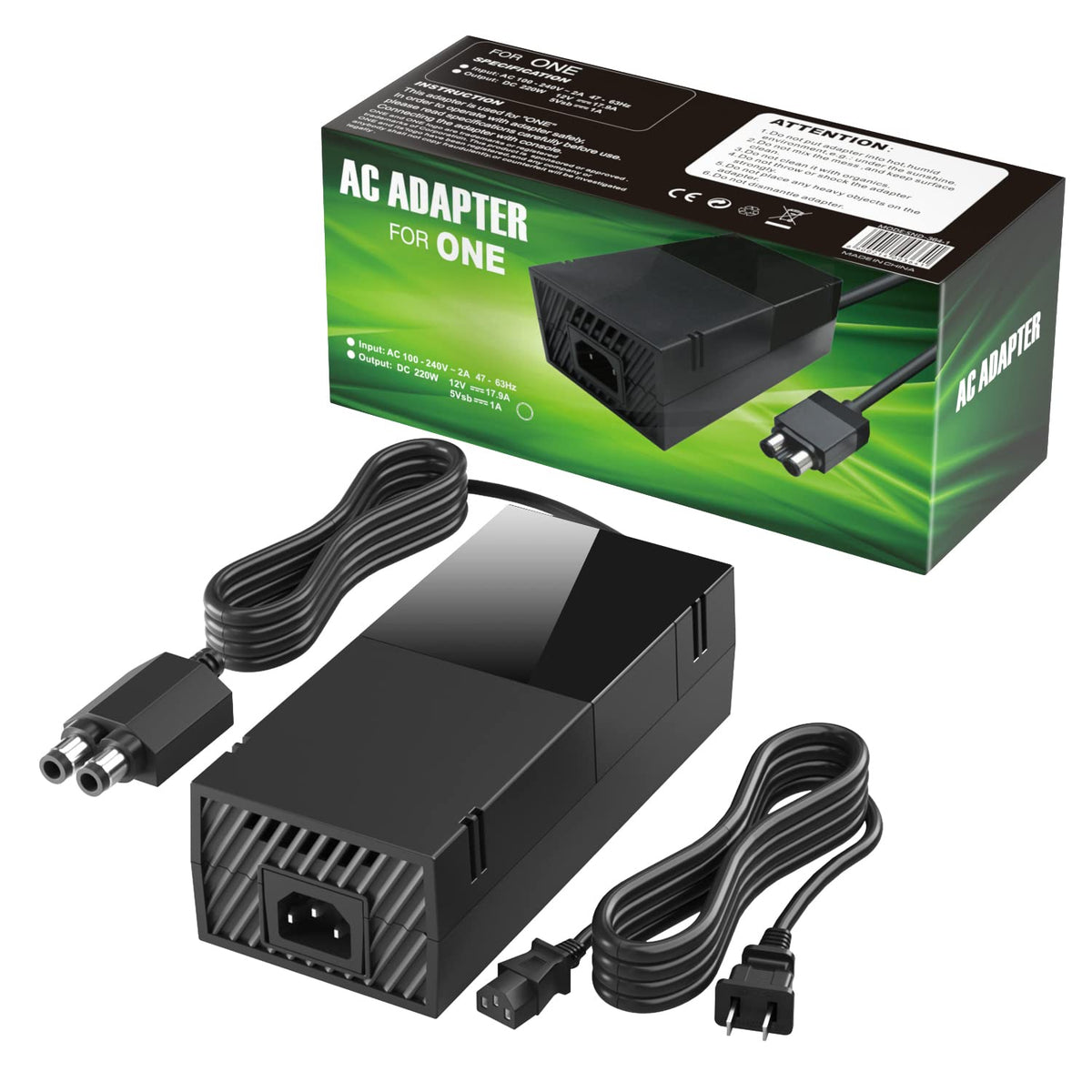 Puning Power Supply Brick For Xbox One,100V 240V Ac Adapter Power Supply Compatible With Xbox One Console