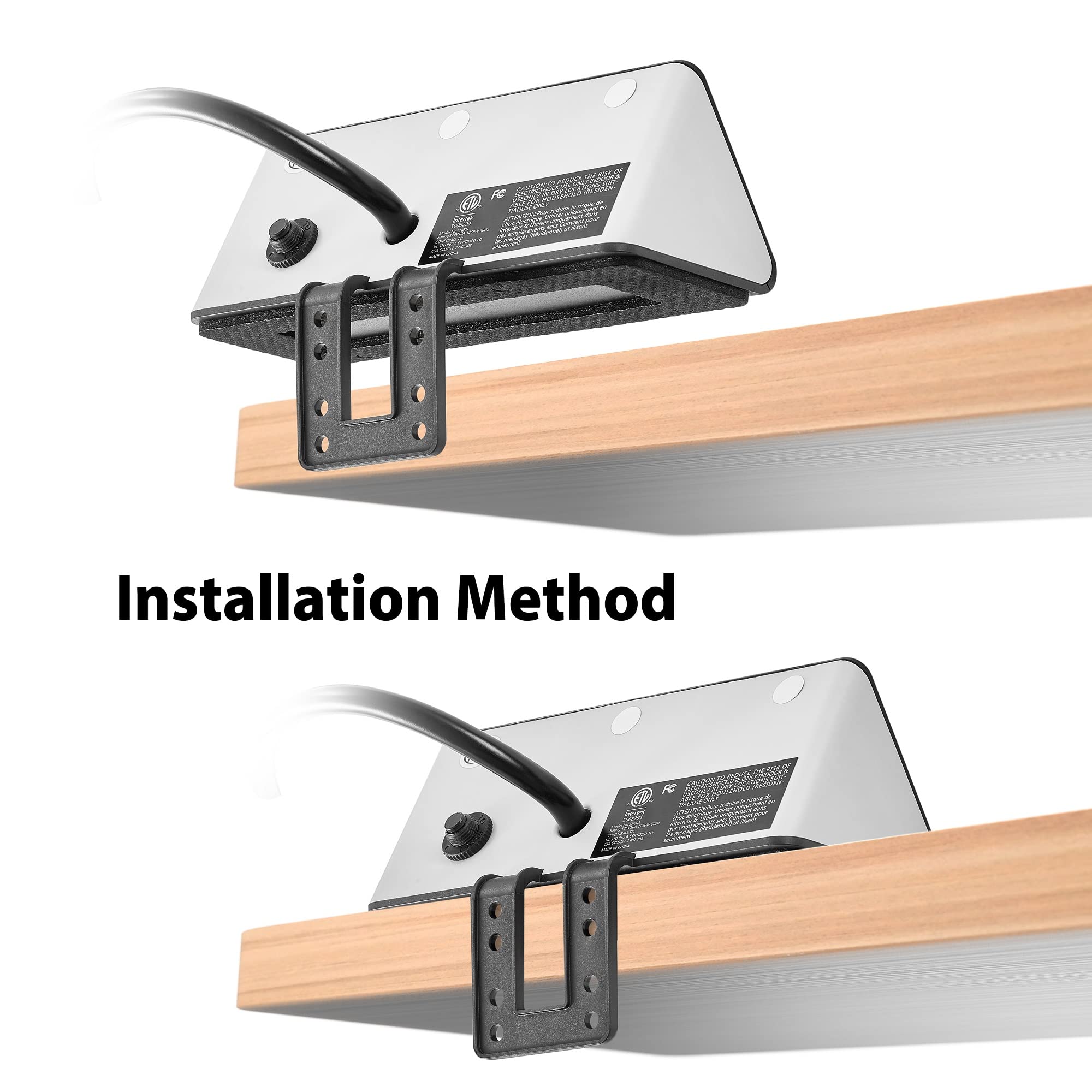 Desk Edge Mount Power Strips With Usb Ports Ul Plug Outlets 1250 Joulets Surge Protector Tabletop Power Sockets For Nightstand/H