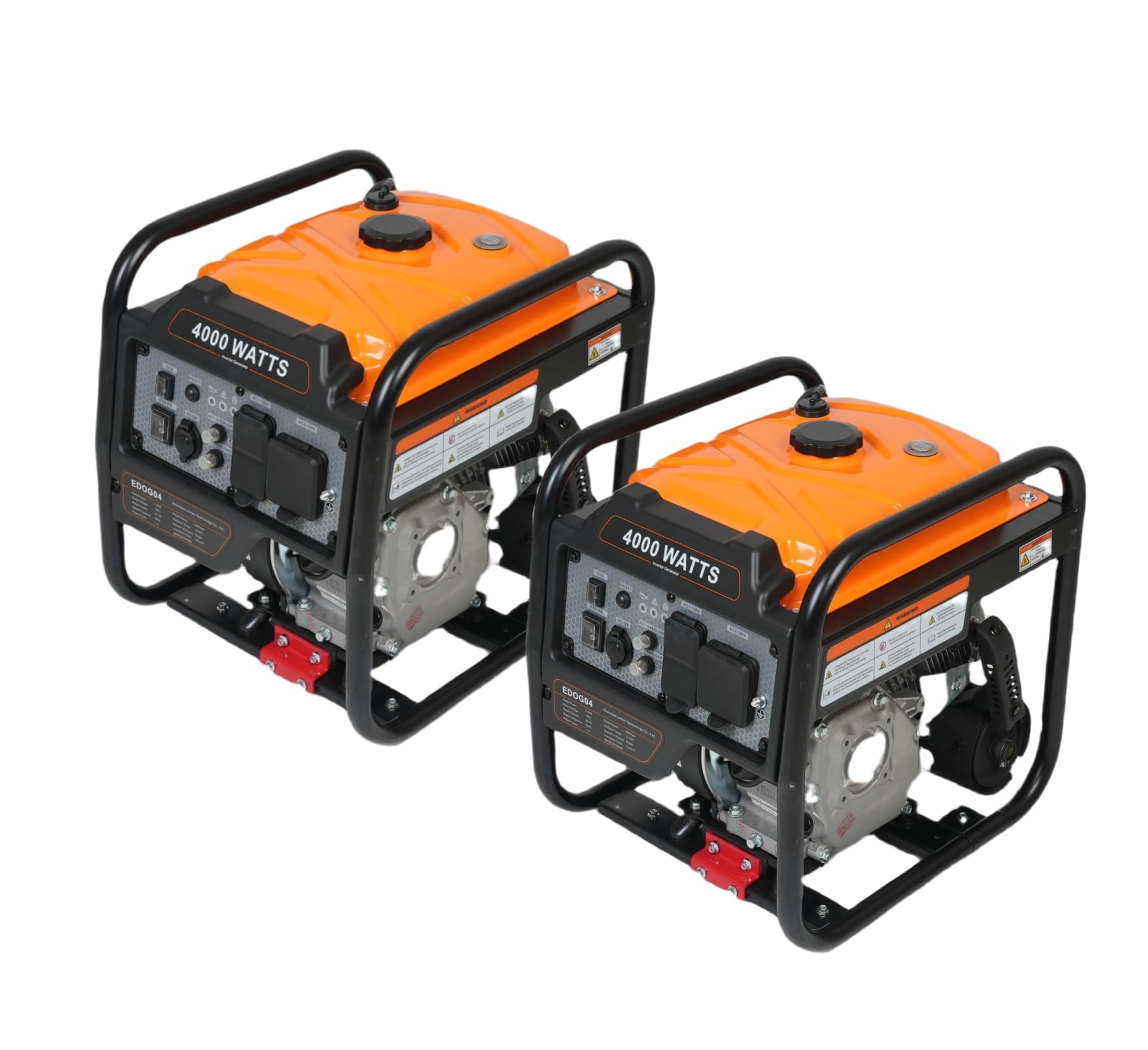 Gasxcel 2-Pack 4000W Gas Generator, Gas Powered Inverter Generator For Home Use, Emergency Backup, Camping, Rv & Outdoor Use