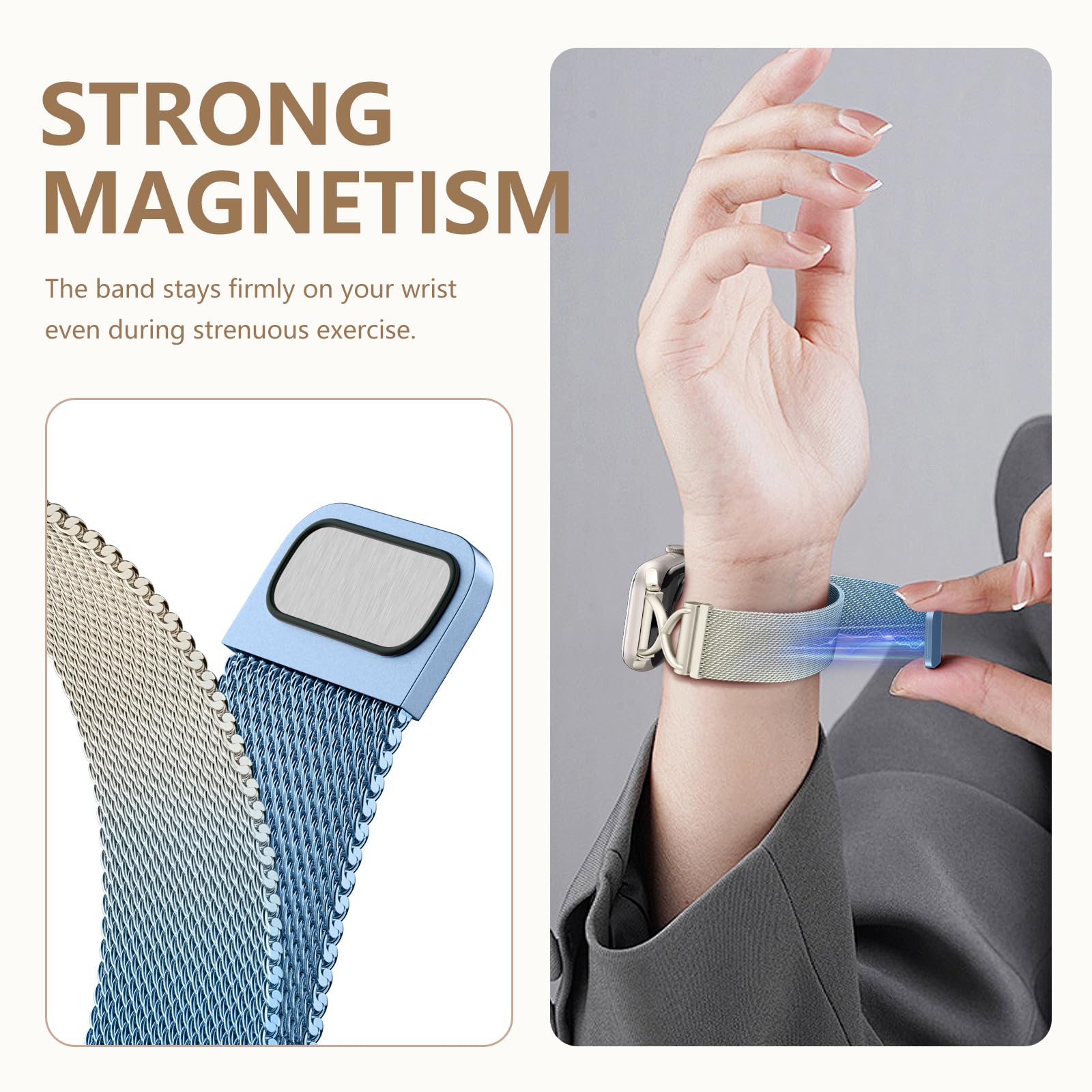 Dirrelo Band Compatible For Apple Watch Bands For Women 40Mm 41Mm 38Mm 44Mm 45Mm 42Mm 49Mm, Mesh Metal Strap With Clasp For Iwat