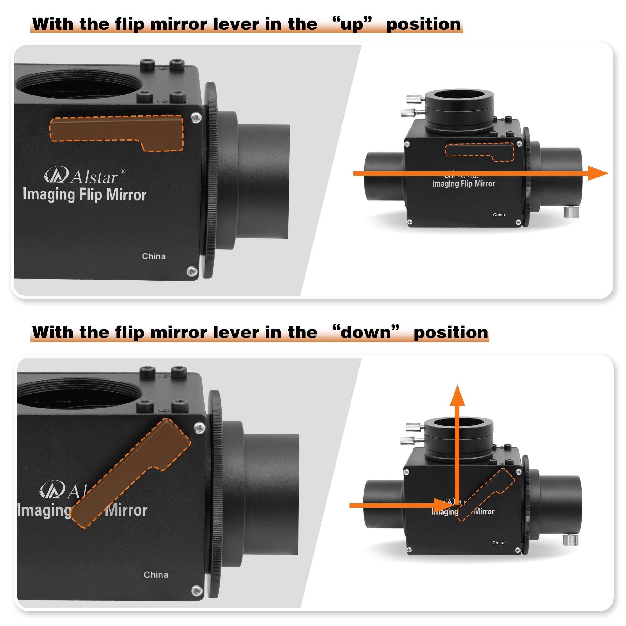 Alstar 1.25 Astrophotography Flip Mirror With Eyepiece Adapter - The Flip Mirror For Precise Focusing