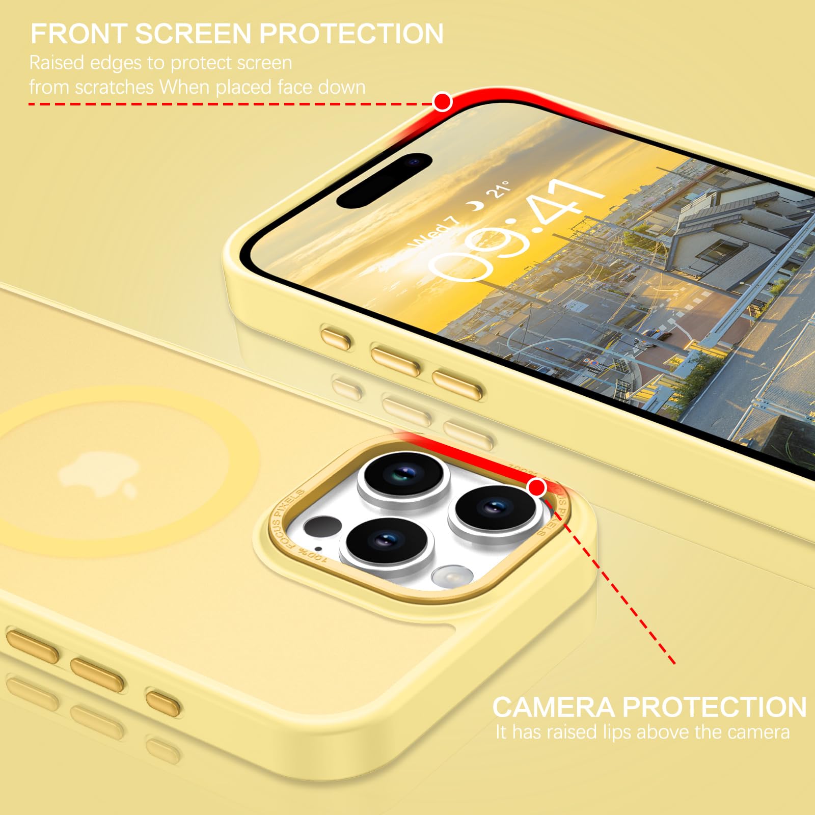 Bentoben For Iphone 16 Pro Max Phone Case, Phone Case Iphone 16 Pro Max Magnetic Case [Compatible With Mag Safe] Translucent Mat