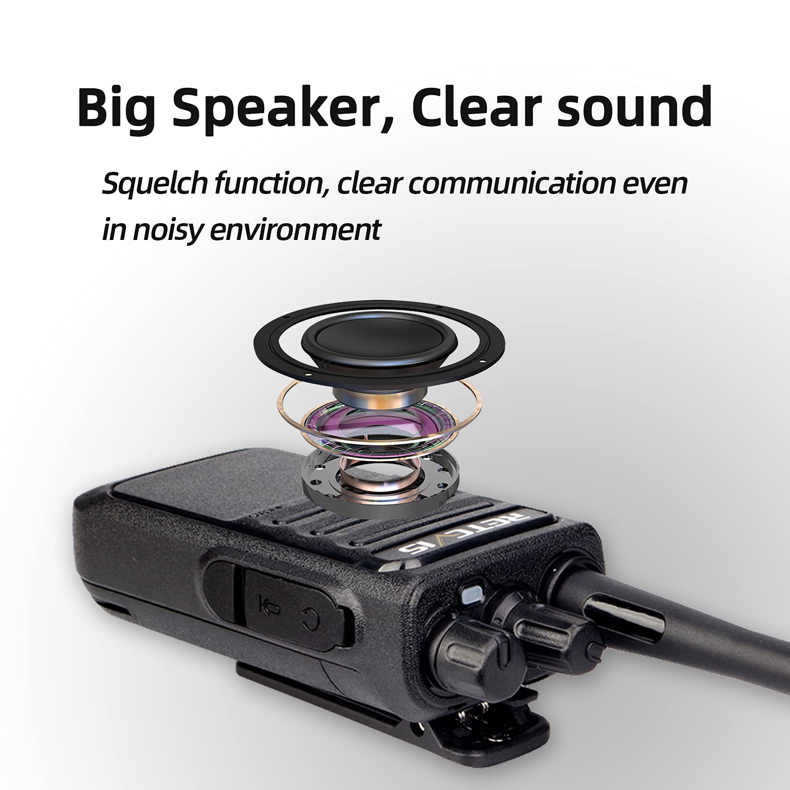 Retevis Rt17 Walkie Talkies With Earpiece,2 Way Radio Long Range,Heavy Duty, Rechargeable Walkie Talkies For Adults,Handheld For School Construction Site Church Security Team(20 Pack)