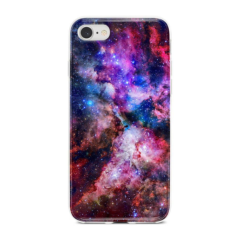 Obbii Case For Iphone Se 3/2(2022/2020 Edition) 8/7/6/6S/Se 2Nd Generation Unique Outer Space Nebula Galaxy Design Matte Slim Tp