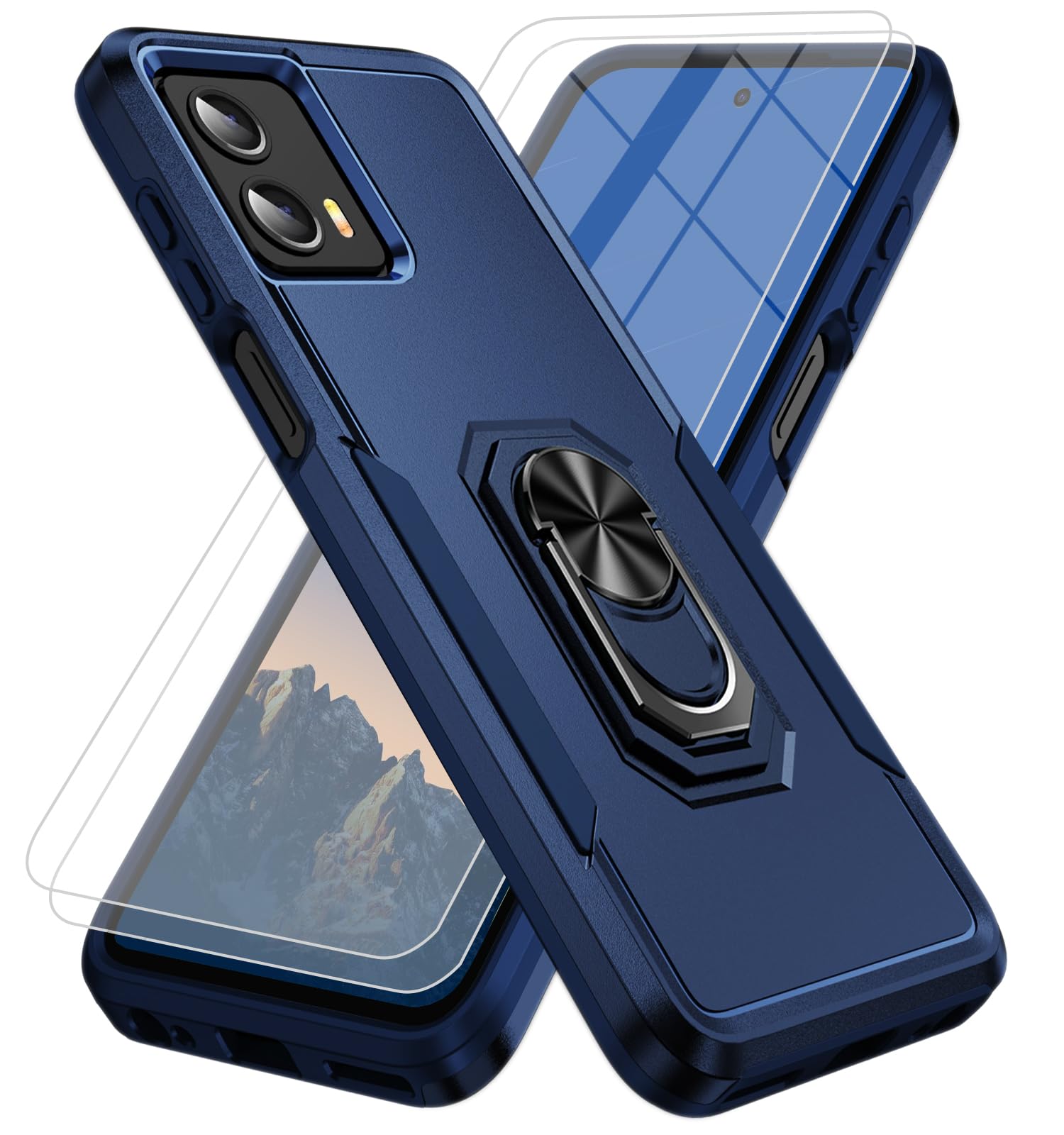 Bonkier for Moto G 5G 2023 Case (XT 2313) [15 FT Military-Grade Drop Protection], Motorola G 5G 2023 Case with 2X Tempered Glass