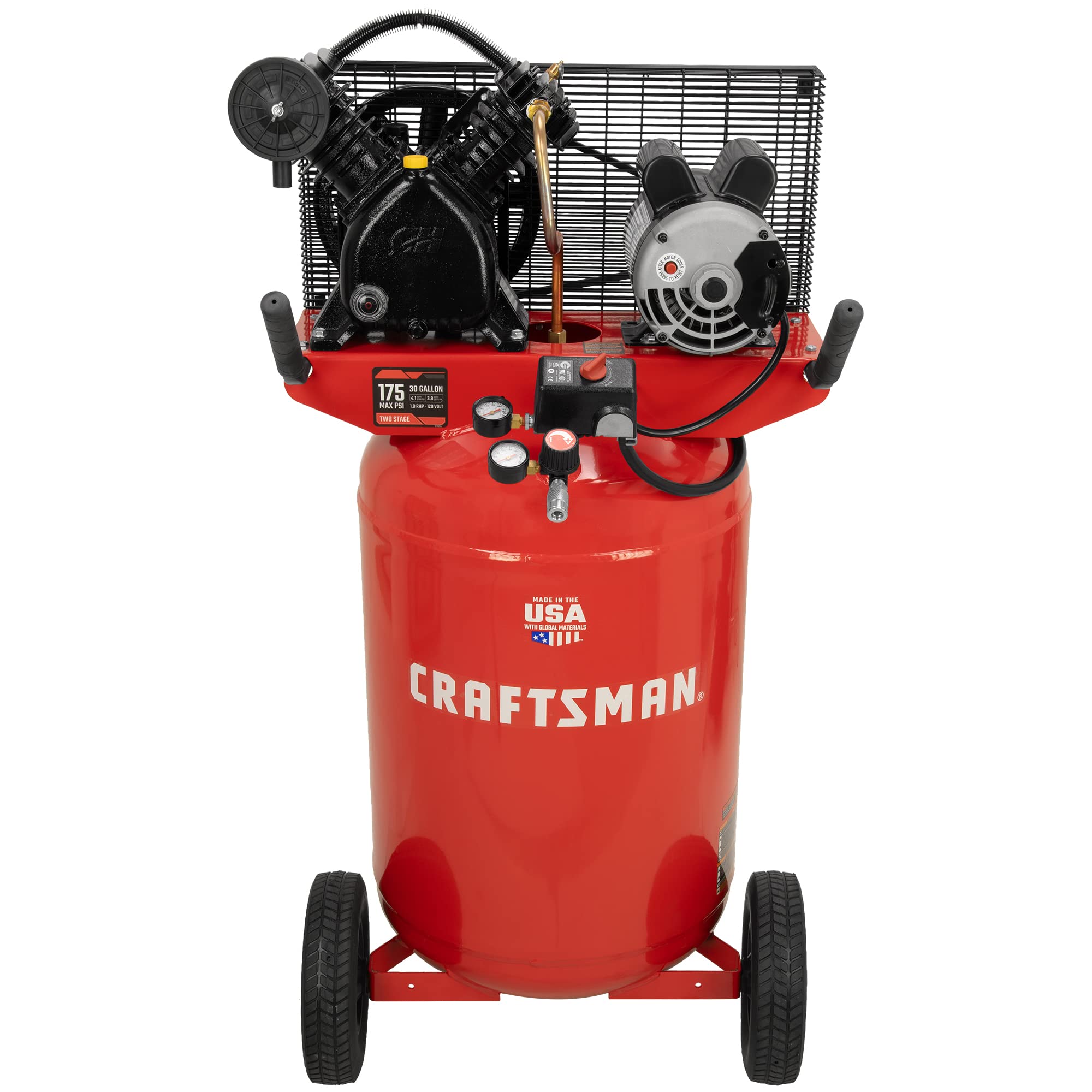 Craftsman 30 Gallon Two Stage Cast Iron Oil Lube Belt Drive Compressor (CMXECXM302.COM)