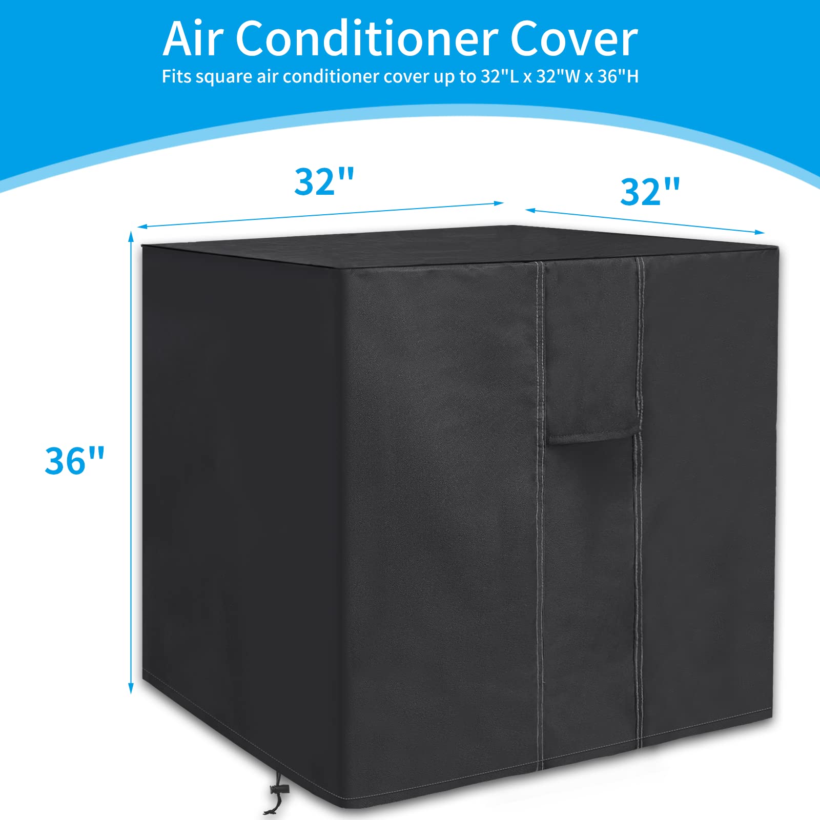 Adamoss Air Conditioner Covers For Outside Units Ac Covers For Outside 600D Oxford Fabric Water Resistant Fabric Windproof Desig
