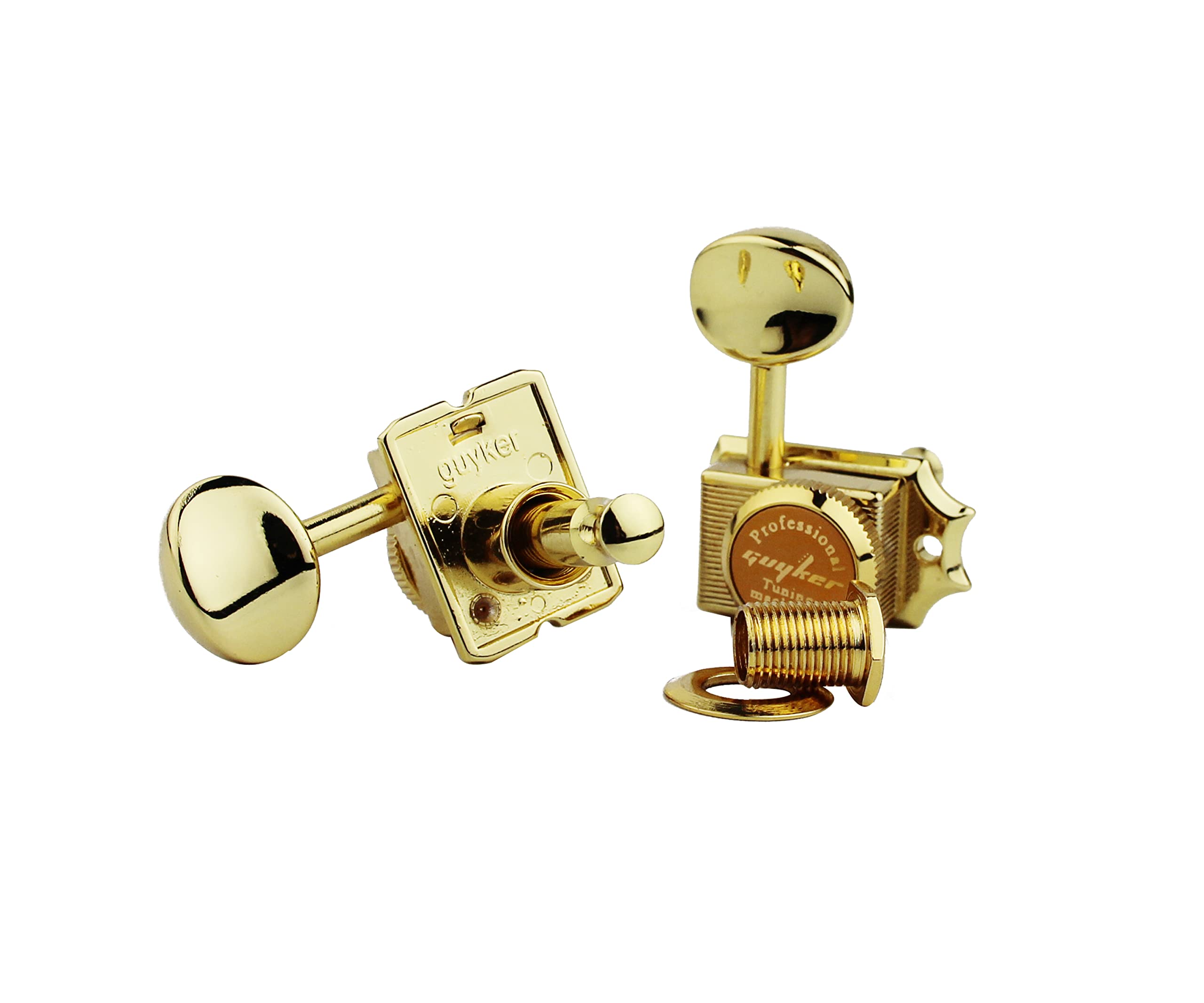 Guyker 6 In Line Vintage Guitar Lock String Tuners   Locking Tuning Key Pegs Machine Heads Replacement Parts For St Tl Style Ele