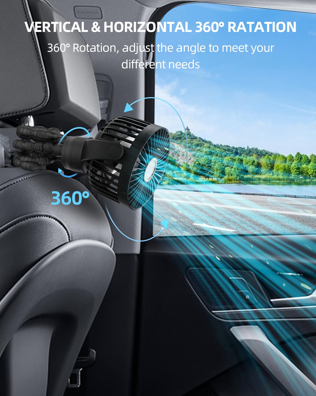 Kidee Mini Stroller Fan, Portable Baby Fan Battery Operated, Led Display With 3 Speeds, Small Clip On Fan Desk Fan Usb Rechargea