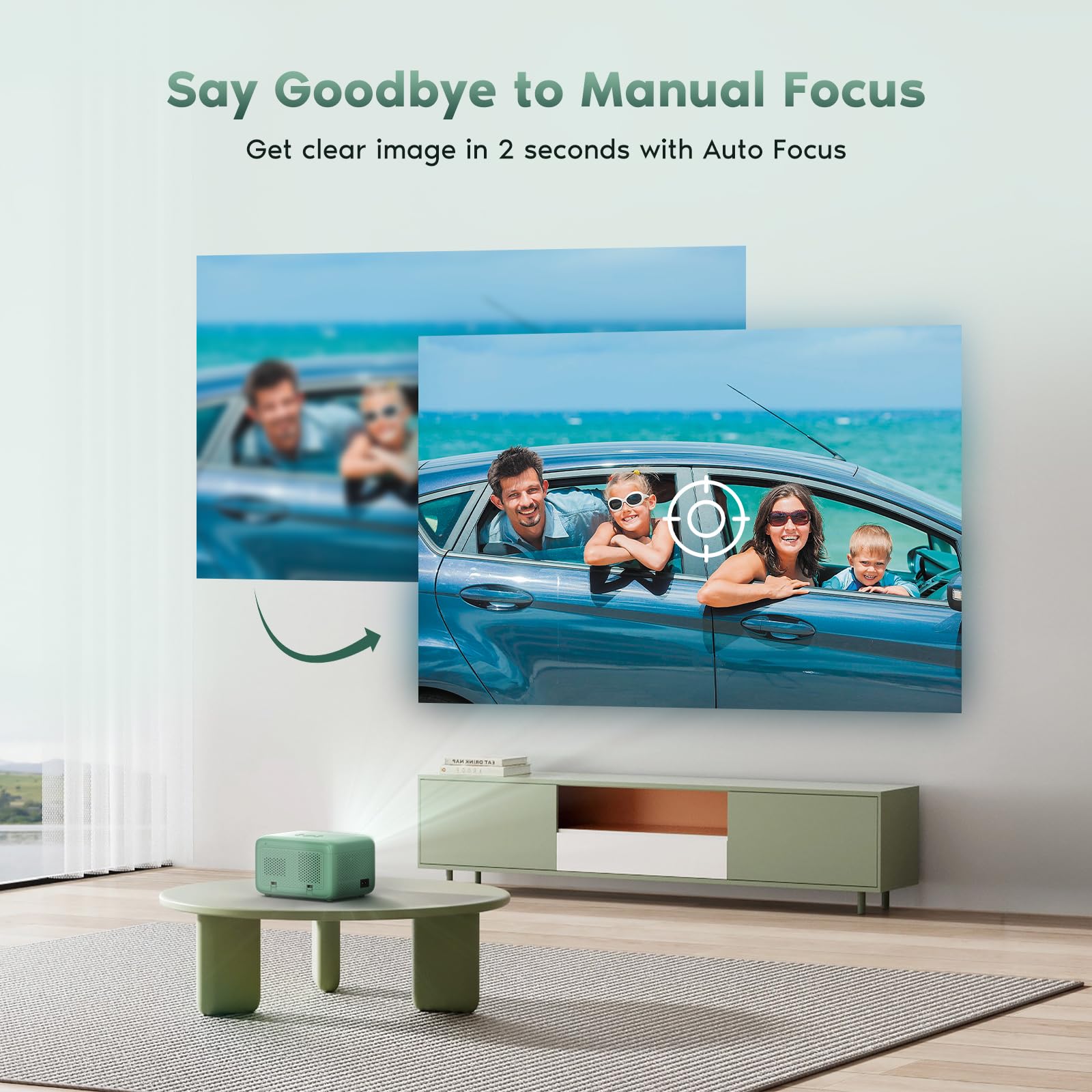 ?Auto Focus?4K Projector With Wifi And Bluetooth, Tmy Smart Portable Projector With 200 Ansi, Movie Projector For Phone/Tv Stick/Hdmi/Usb/Laptop/Dvd/Ps5, Mini Projector For Bedroom Or Outdoor