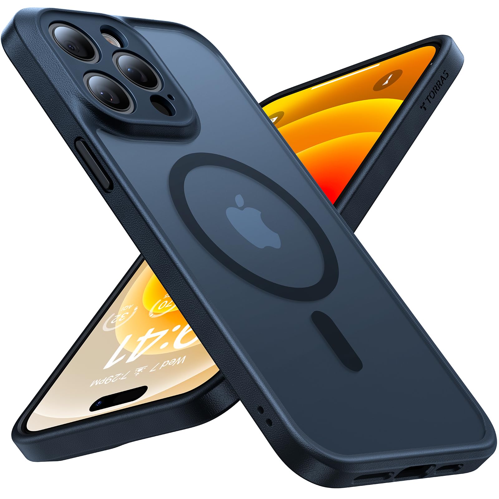 Torras Upgraded Magnetic [Full Camera Protection] Case Designed For Iphone 14 Pro Max Case [Compatible With Magsafe] [Military G