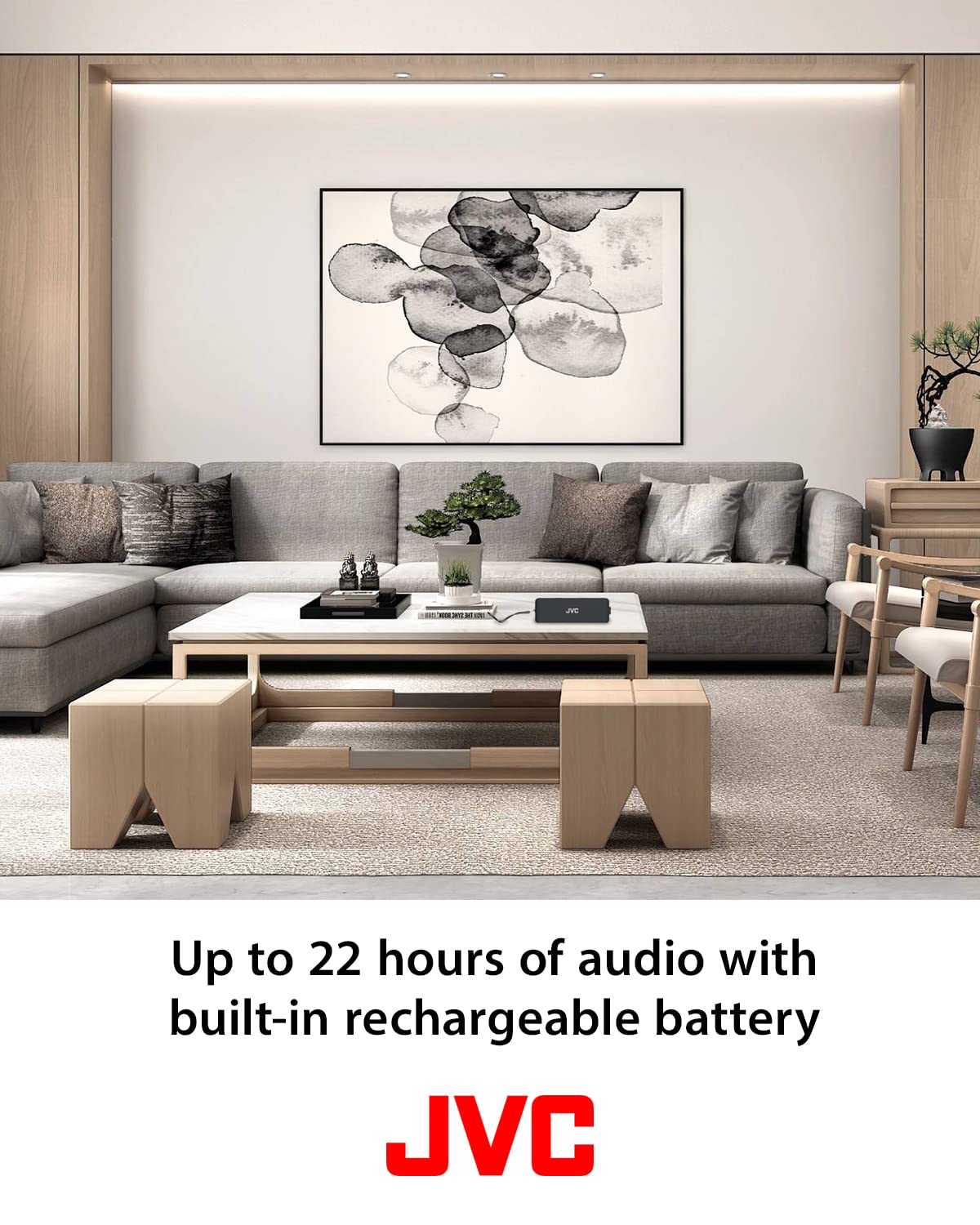 Jvc Portable Wireless Speaker With Stereo Sound, Bluetooth 5.0, Tws Stereo Function, Waterproof Ipx7, Up To 22 Hour Battery Life