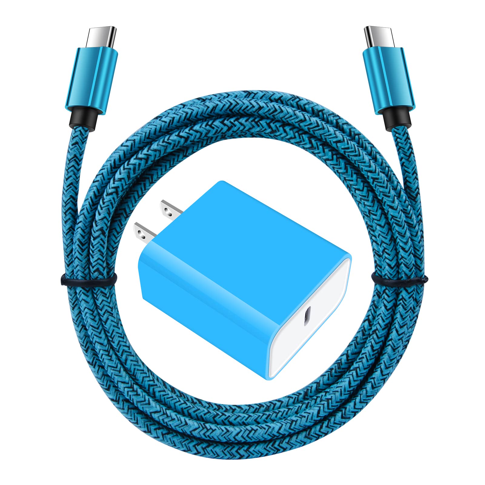 USB C Wall Charger, 20W Super Fast Charging Block and 6FT Type C Android Charger Cable for Samsung Galaxy S25 Ultra S24 FE S23 S