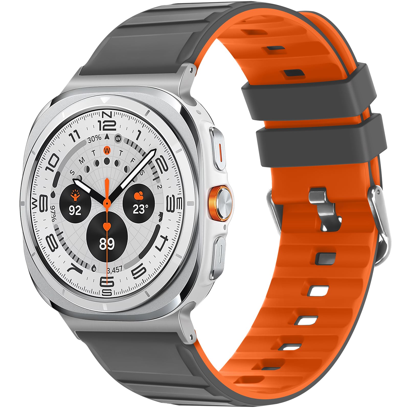 Tasikar No Gap Bands Compatible with Samsung Galaxy Watch Ultra 47mm (2025/2024) Soft Silicone Sport Strap for Galaxy Watch Ultr