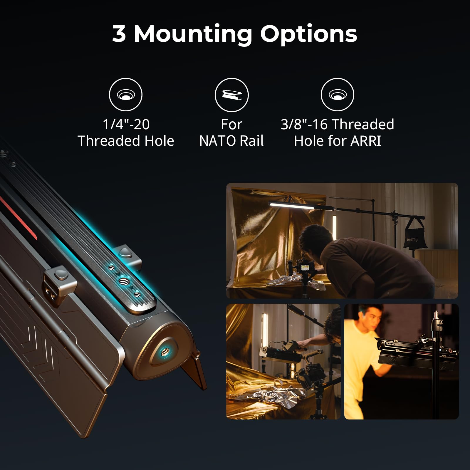 Smallrig Rt25 Rgb Tube Light Stick Kit, 25W Rgbww Led Light Wand, Ip54 Waterproof, Handheld Light Bar, Cri96+, Tlci98+, 2500 100