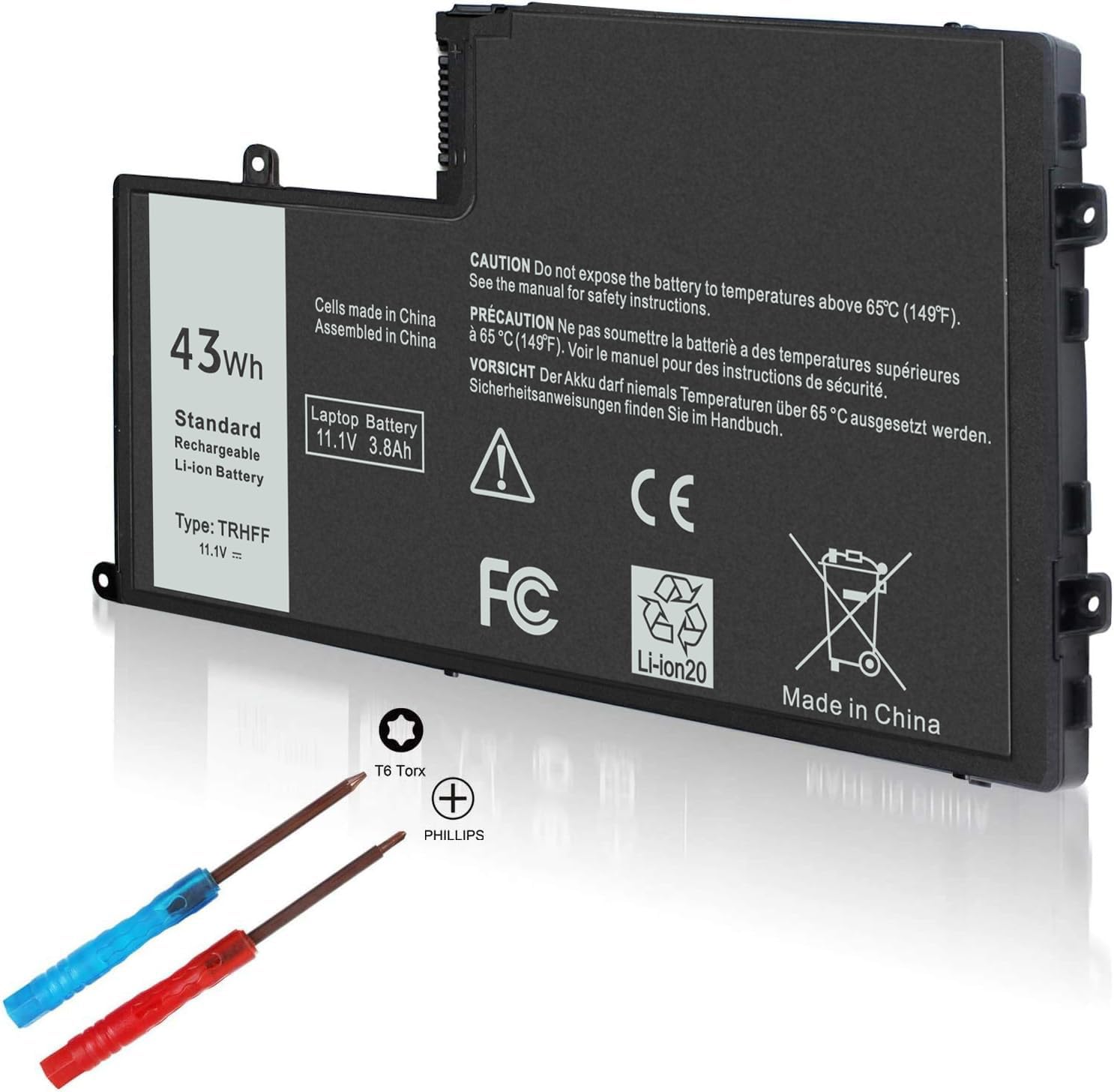 Trhff 01V2F 1V2F6 11.1V 43Wh Battery Compatible With Dell Inspiron 5547 N5447 15 5548 14 15 5000 5445 5447 5448, Latitude 14 345