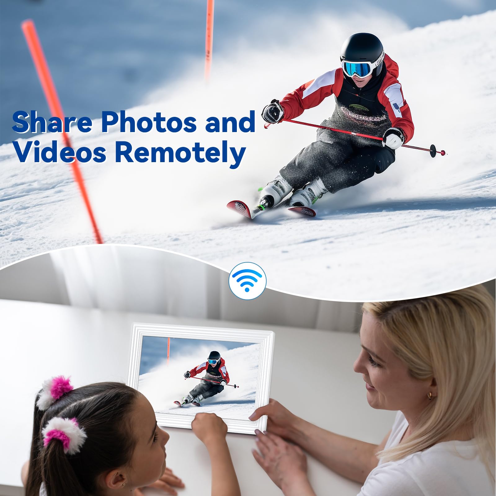 Digital Picture Frame 10.1 Inch Smart Wifi Digital Photo Frame 16Gb Storage 1920 * 1200 Ips Full Hd Touch Screen,Auto Rotation,S