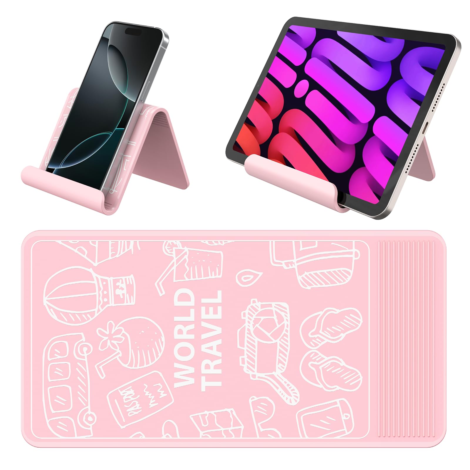 Huogantom Airplane Phone Holder Mount, Travel Essentials Flexible Phone Holder, Airplane Tablet Holder For Flying, Desk, Compati