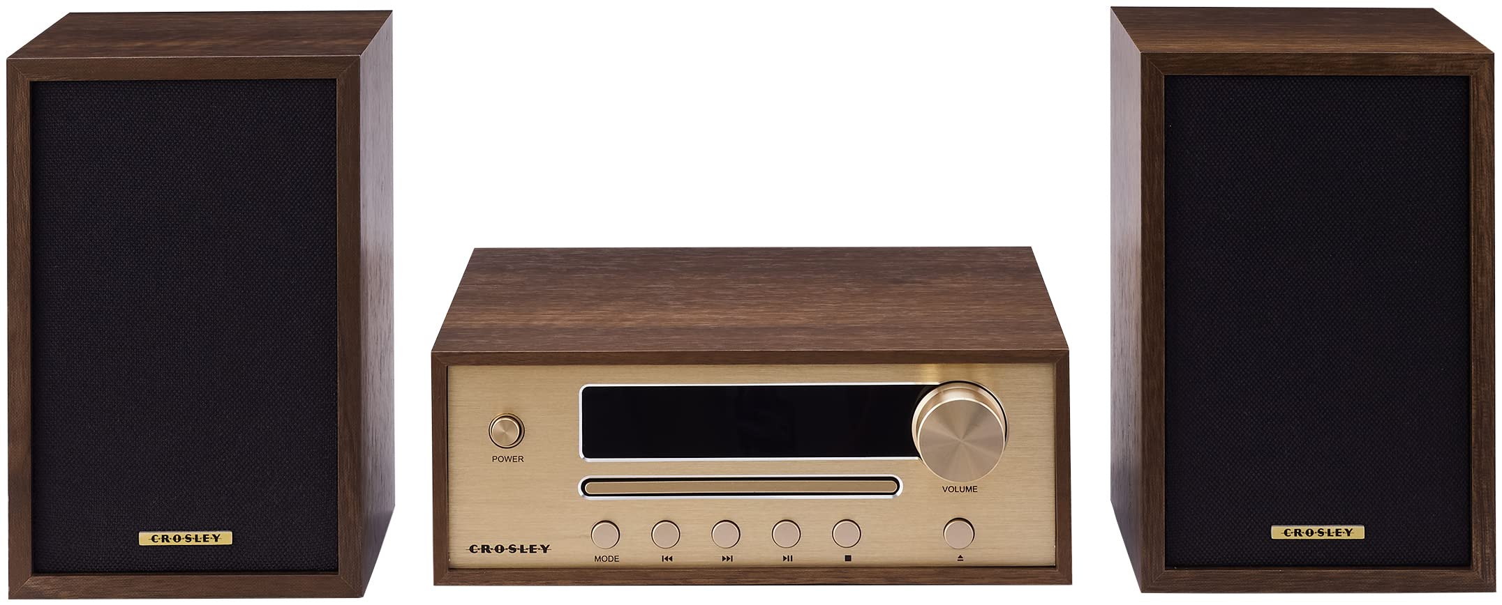 Crosley CR3503A-WA Parker Bluetooth FM Radio and CD Player, Walnut