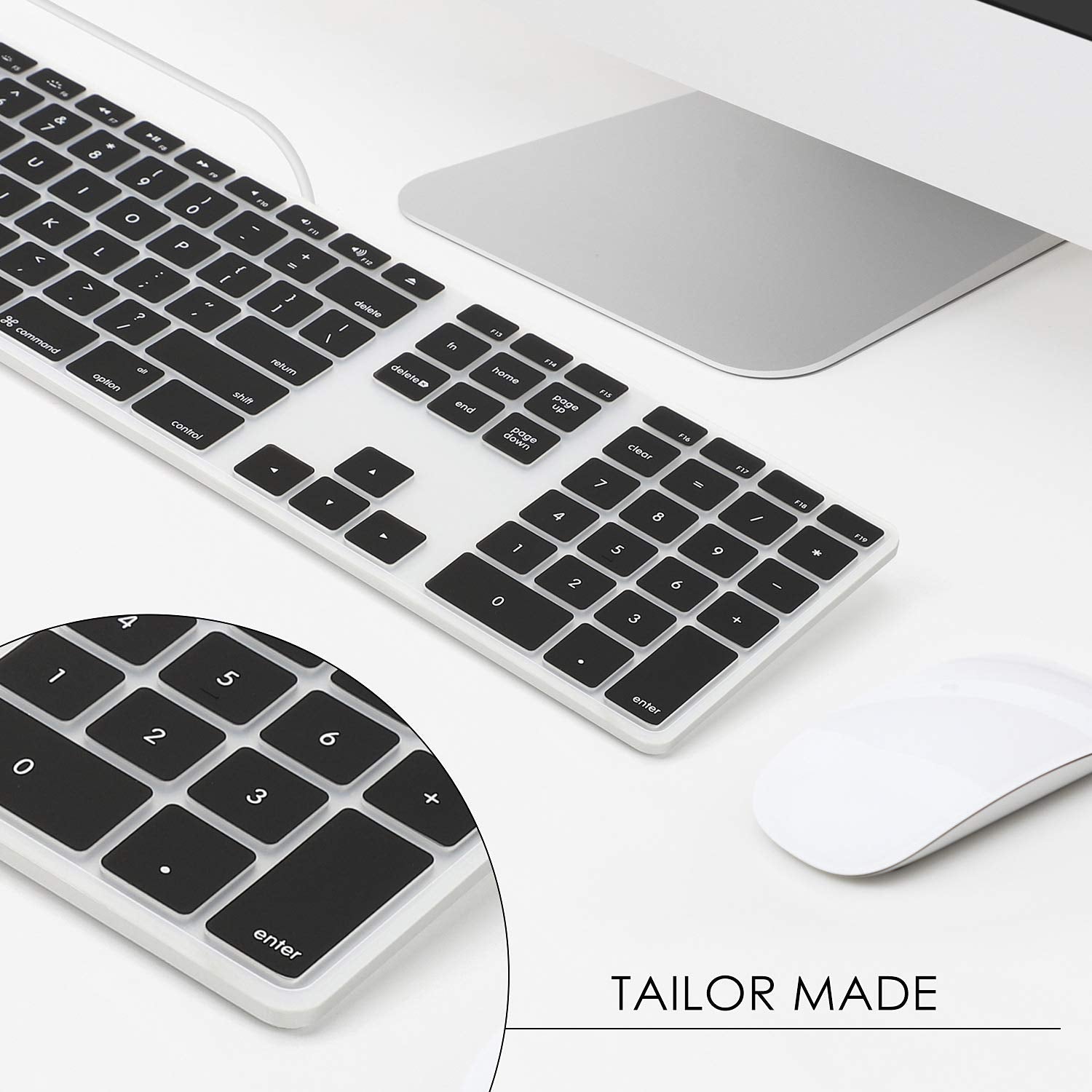 Allinside Black Keyboard Cover For Imac Usb Keyboard A1243 Mb110Ll/B