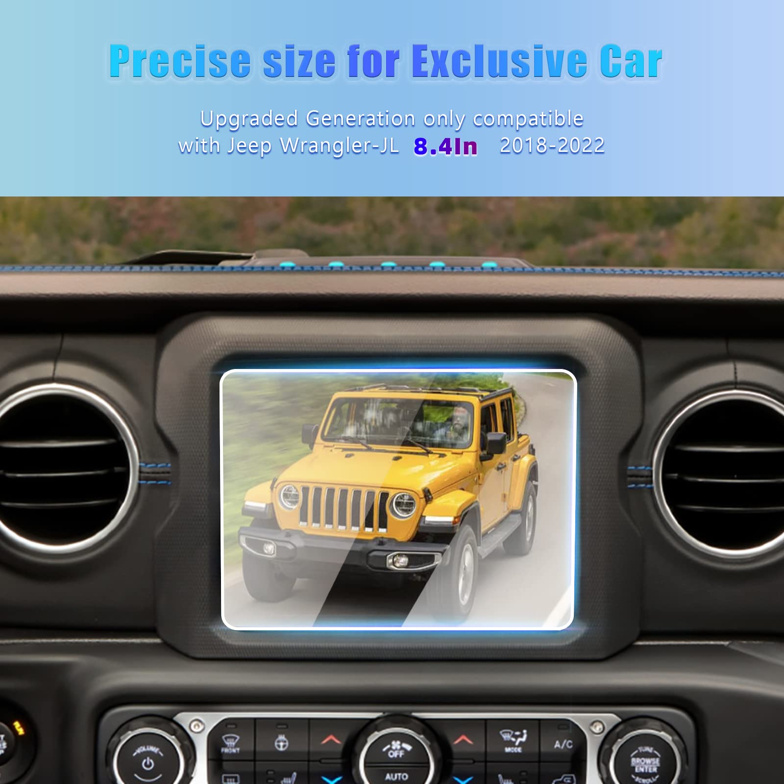 Gfjnfg For 2018 2023 Jeep Wrangler Screen Protector And 2022 2023 Jeep Gladiator Screen Protector 2022 2023 Wrangler Gladiator R