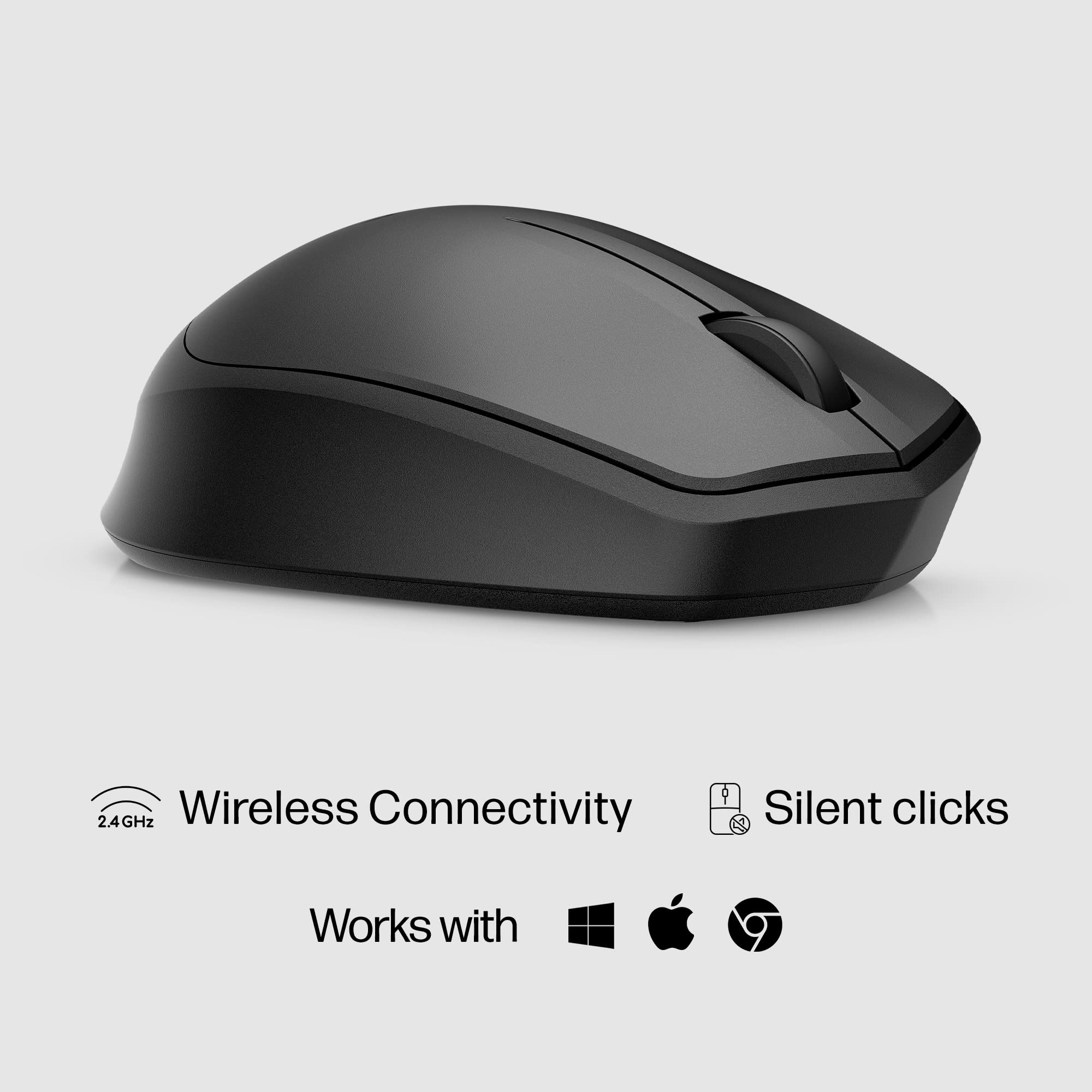 Hp Wireless Silent 280M Mouse - Ergonomic Right-Handed Design, 18 Month Battery Life, And 2.4Ghz Reliable Connection - Works For