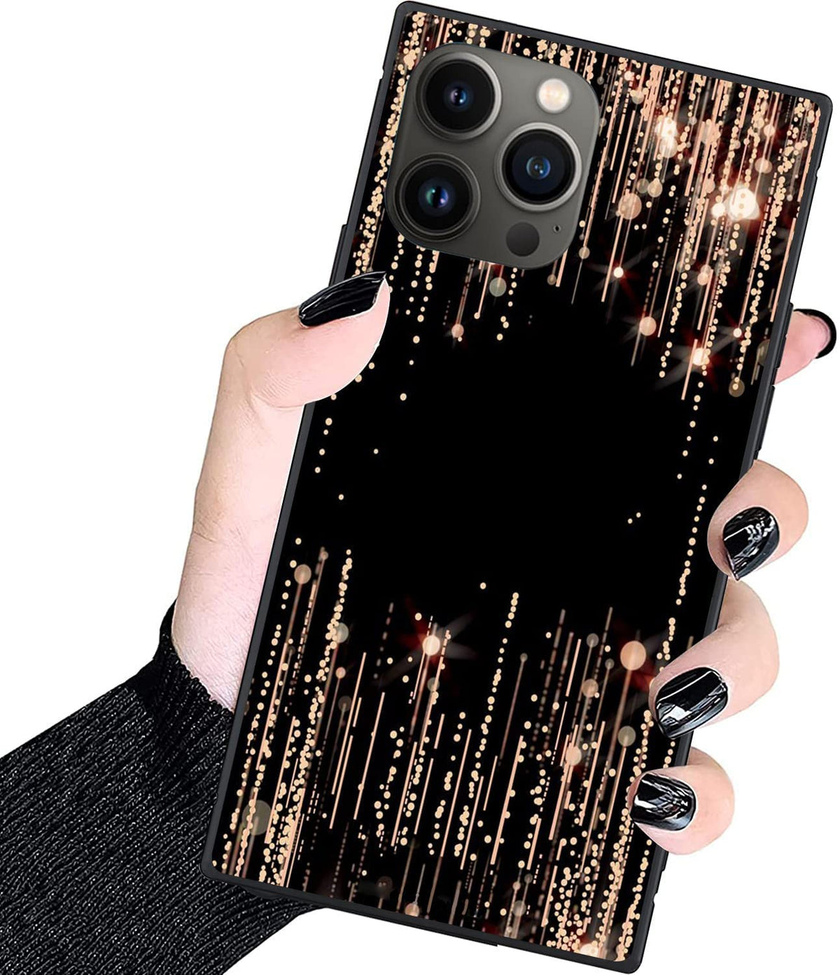 Zhuxuxitt Iphone 13 Pro Max Square Case,Into The Night Case For Men And Girls,Fashion Pattern Soft Tpu Bumper Frame Support & Ha
