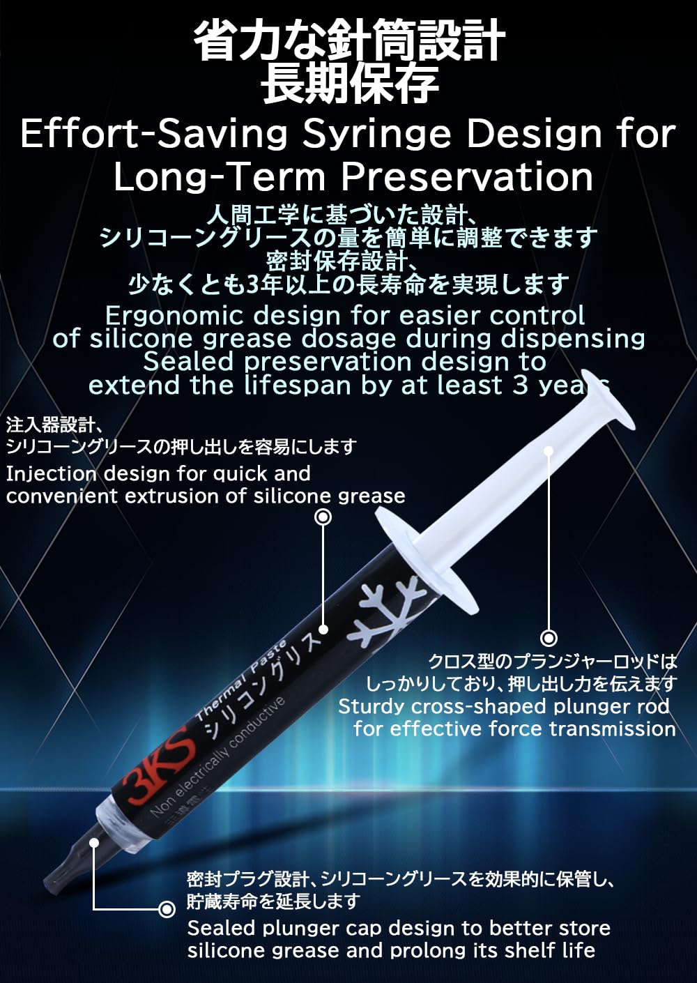 3Ks Thermal Paste Cpu 4G, 12.8W Thermal Compound Tape Tool, Pasta Termica Para Procesador For All Coolers Cpu Gpu Ic Processor,