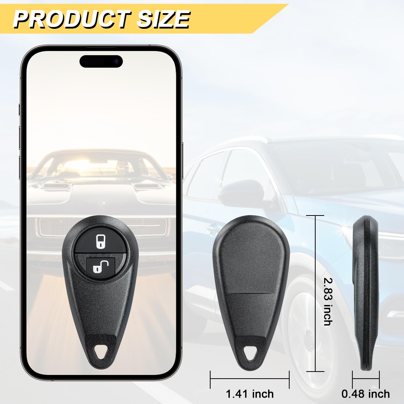 Vurkcy Key Fob Replacement For 2005-2008 Subaru Forester/ 05-07 Impreza Wrx Sti/ 2006 Baja Legacy Car Keyless Entry Remote Contr