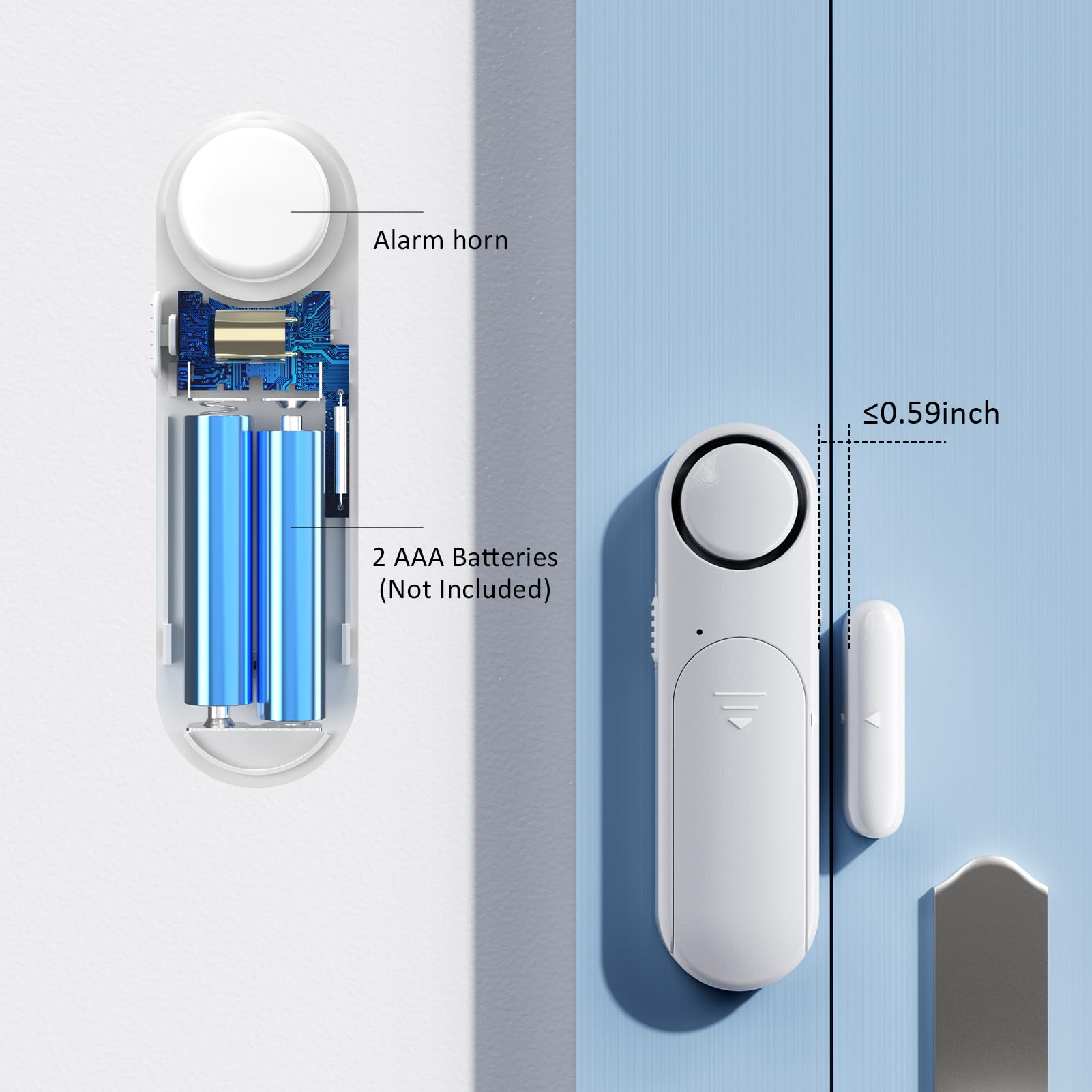 2 Pack Door Alarms When Opened For Kid Safety/Home Security, 120Db Wireless Window Sensor Alert With Remote, Pool Door Alarm, Sl