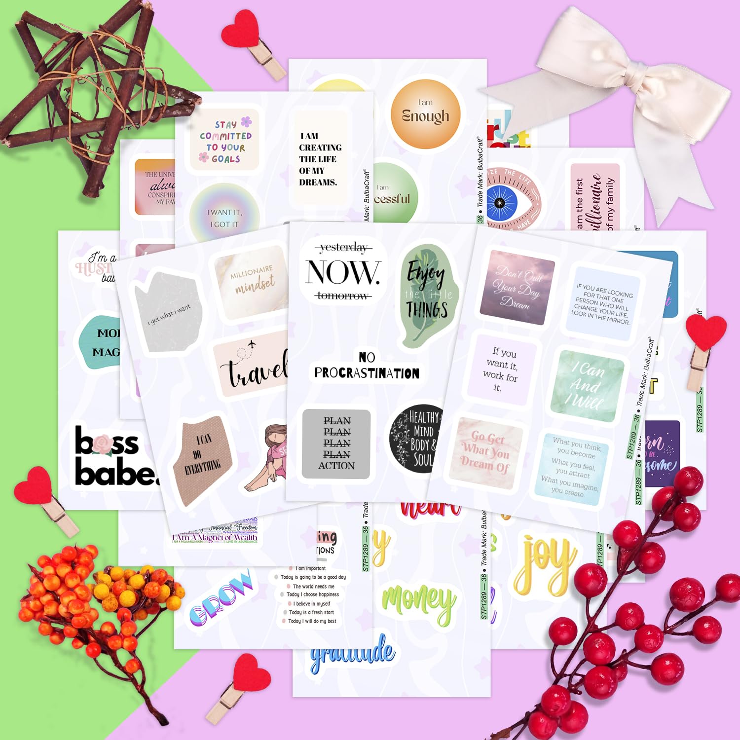 Positive Affirmations Stickers   Vision Board Stickers For Women, Vision Board Supplies Kit   Vision Board Pictures & Quotes For