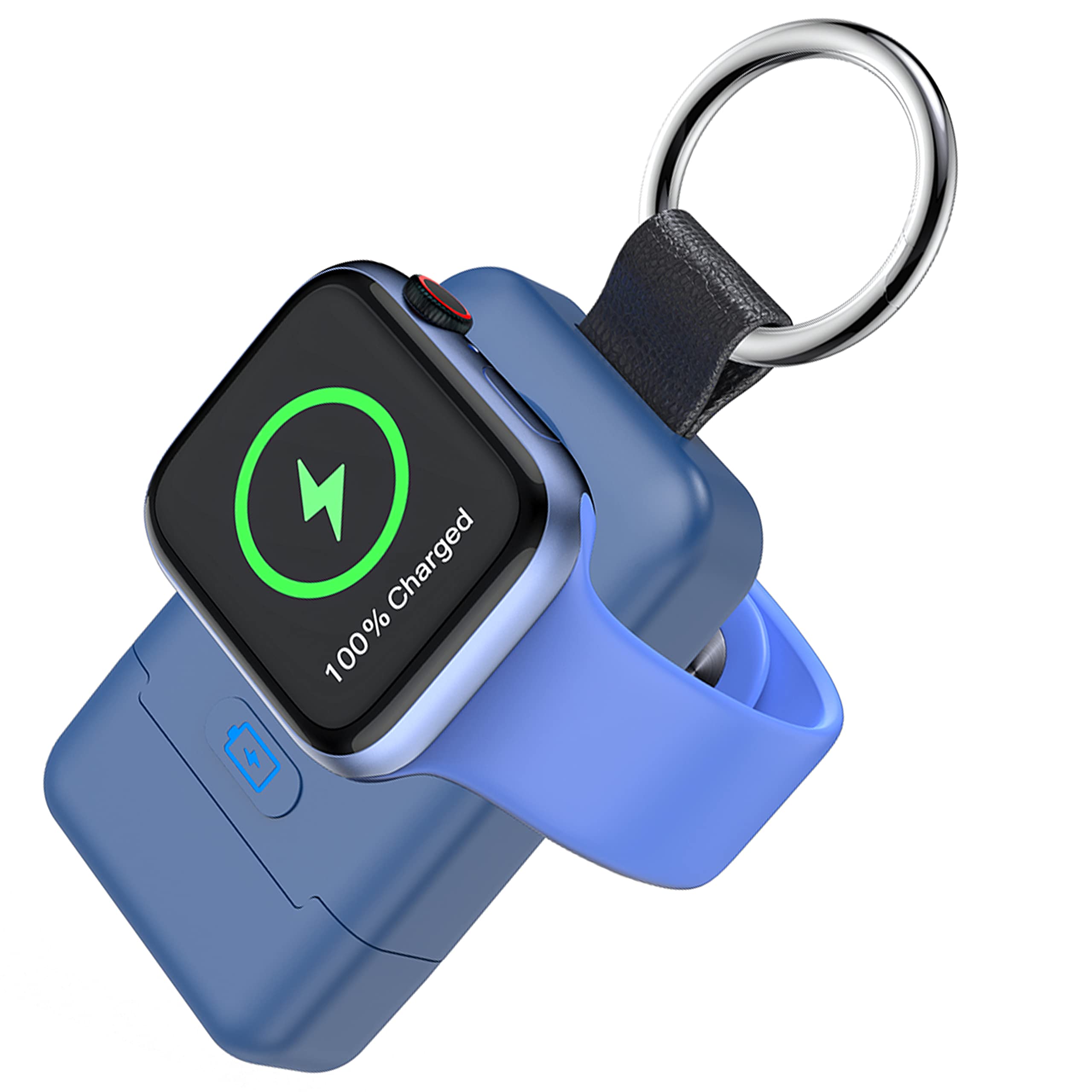 Portable Wireless Charger For Apple Watch,Huoto Upgraded Iwatch Charger 1400Mah Smart Keychain Power Bank,Portable Magnetic Iwat