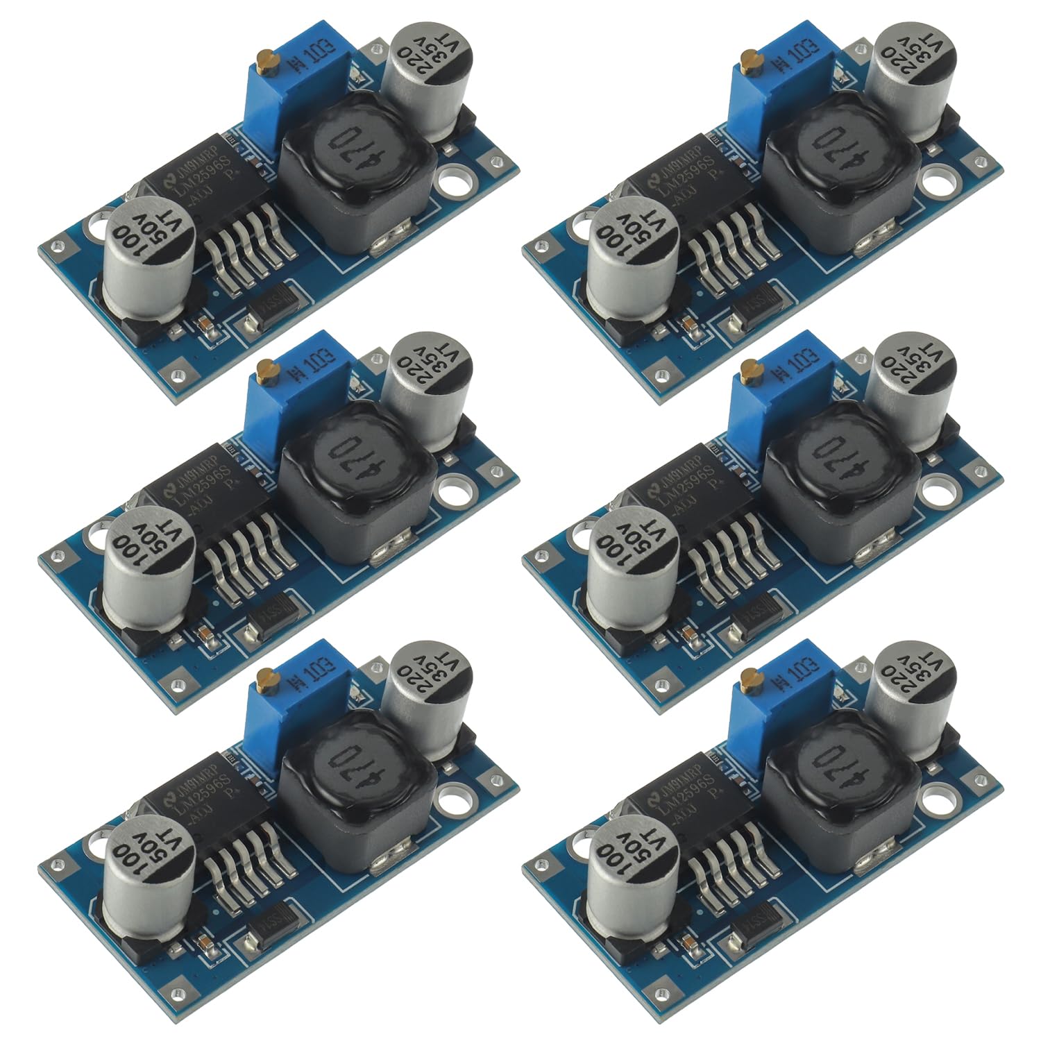 Eplzon Lm2596S Buck Converter Buck Module Dc Dc 3.2 35V To 1.25 30V 3A Voltage Adjustable Buck Converter Module(Pack Of 6 Pcs)