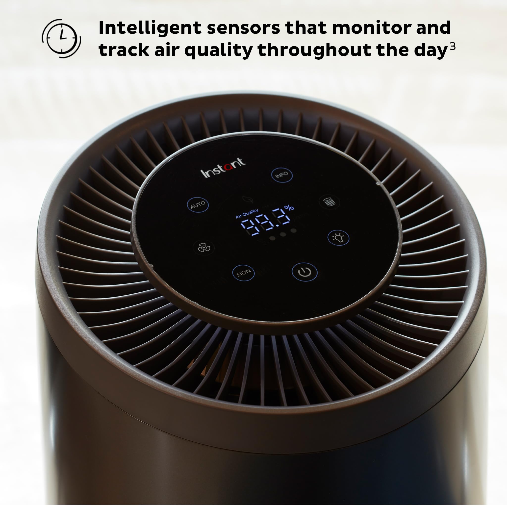 Instant Hepa Quiet Air Purifier From The Makers Of Instant Pot With Plasma Ion Technology, Rooms Up To 1,940Ft2, Removes 99% Of