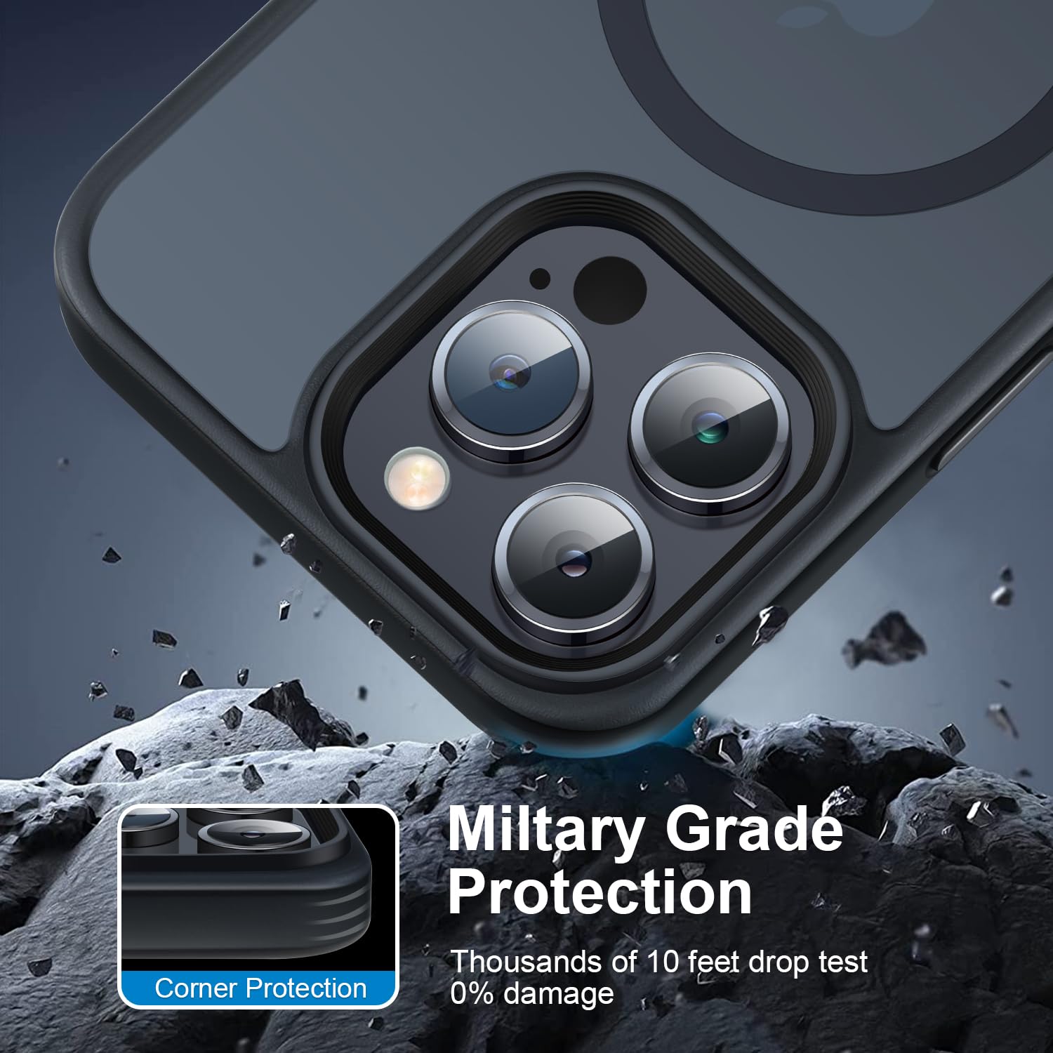 Gyizho Magnetic Case For Iphone 15 Pro Case, [Military Grade Drop Tested] [Compatible With Magsafe] Slim Protective Cover, Non Y