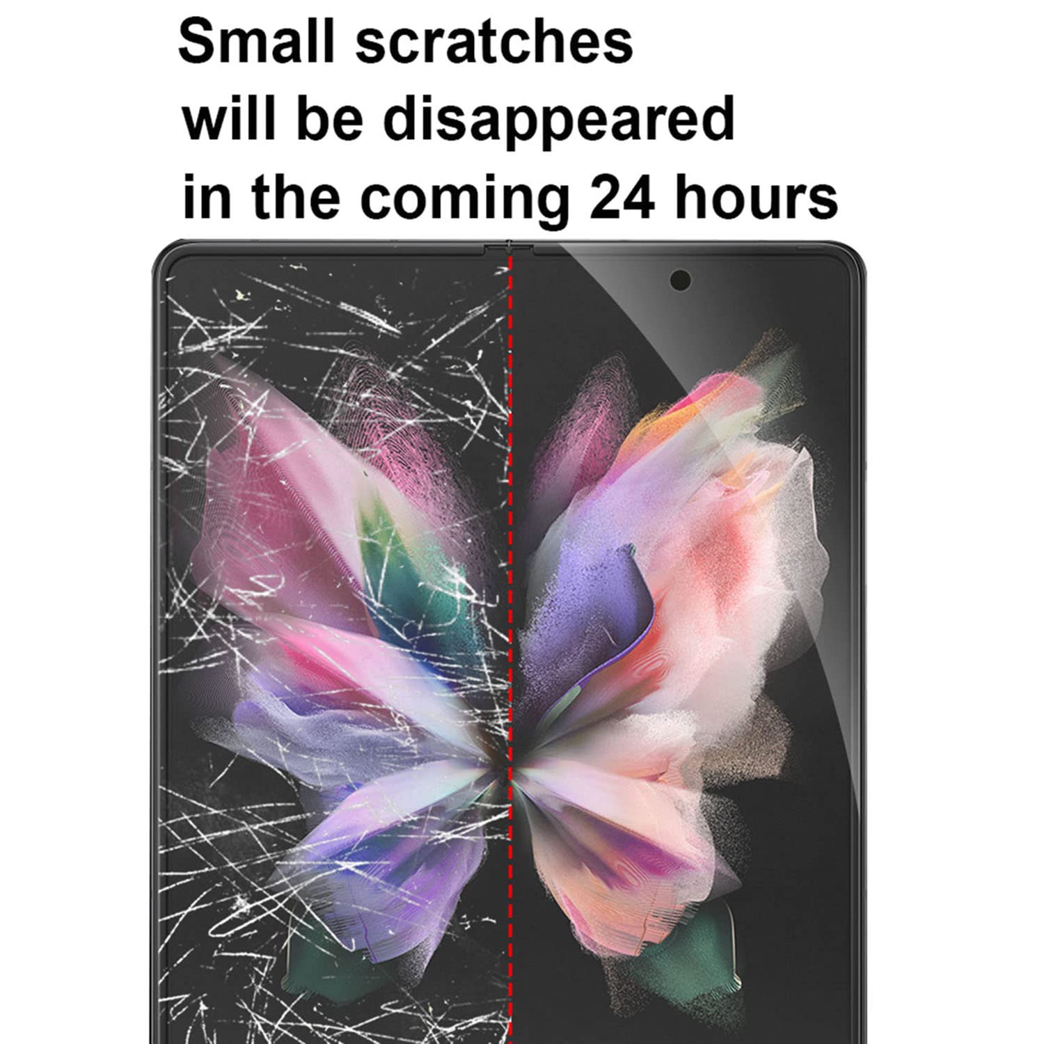 AHERLCG Matte Screen Protector for Samsung Galaxy Z Fold 4 - 8 PCS Full Coverage Anti-Glare Front, Inside & Back Films