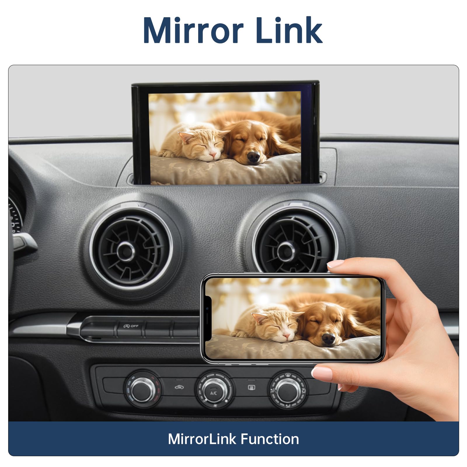 Ninetom Wireless Carplay Android Auto Retrofit Kit Compatible With 2013-2018 Audi A3/S3, Carplay Module Receiver Box Support Nav