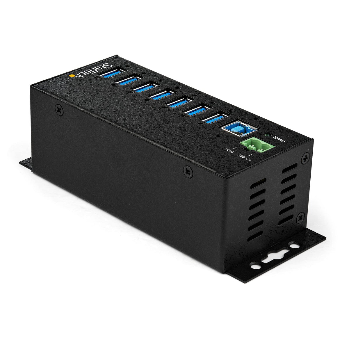 Startech.Com 7 Port Usb Hub With Power Adapter Surge Protection Metal ...