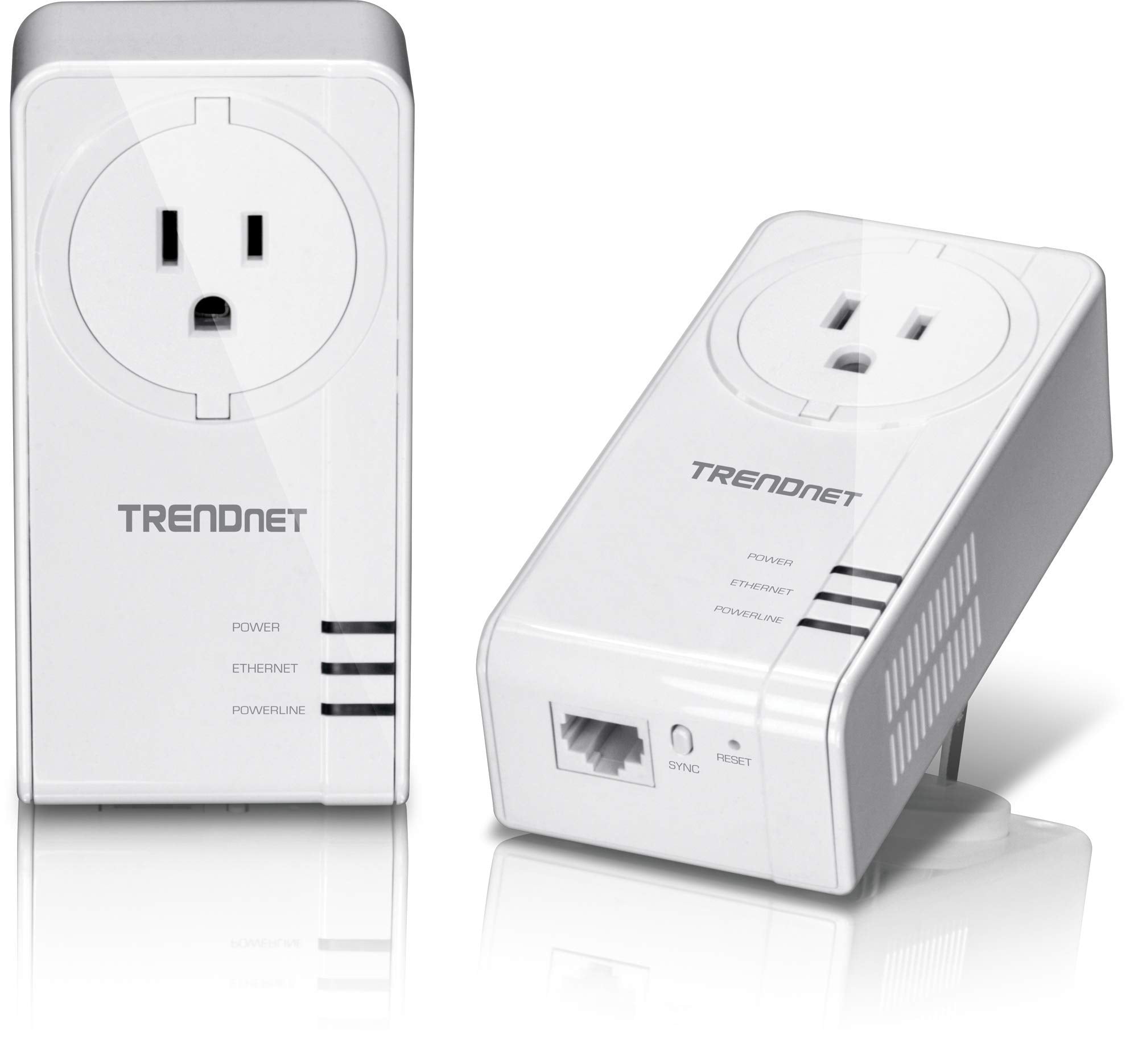 Trendnet Powerline 1300 Av2 Adapter With Built In Outlet Adapter Kit, Includes 2 X Tpl 423E Adapters, Ieee 1905.1 & Ieee 1901, G