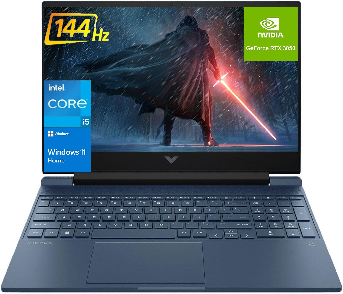 Hp Victus 15.6 I5 Gaming Laptop, 15.6'' Fhd 144Hz Display, Intel Core I5 12450H, Nvidia Geforce Rtx 3050, 64Gb Ram, 2Tb Ssd, Bac