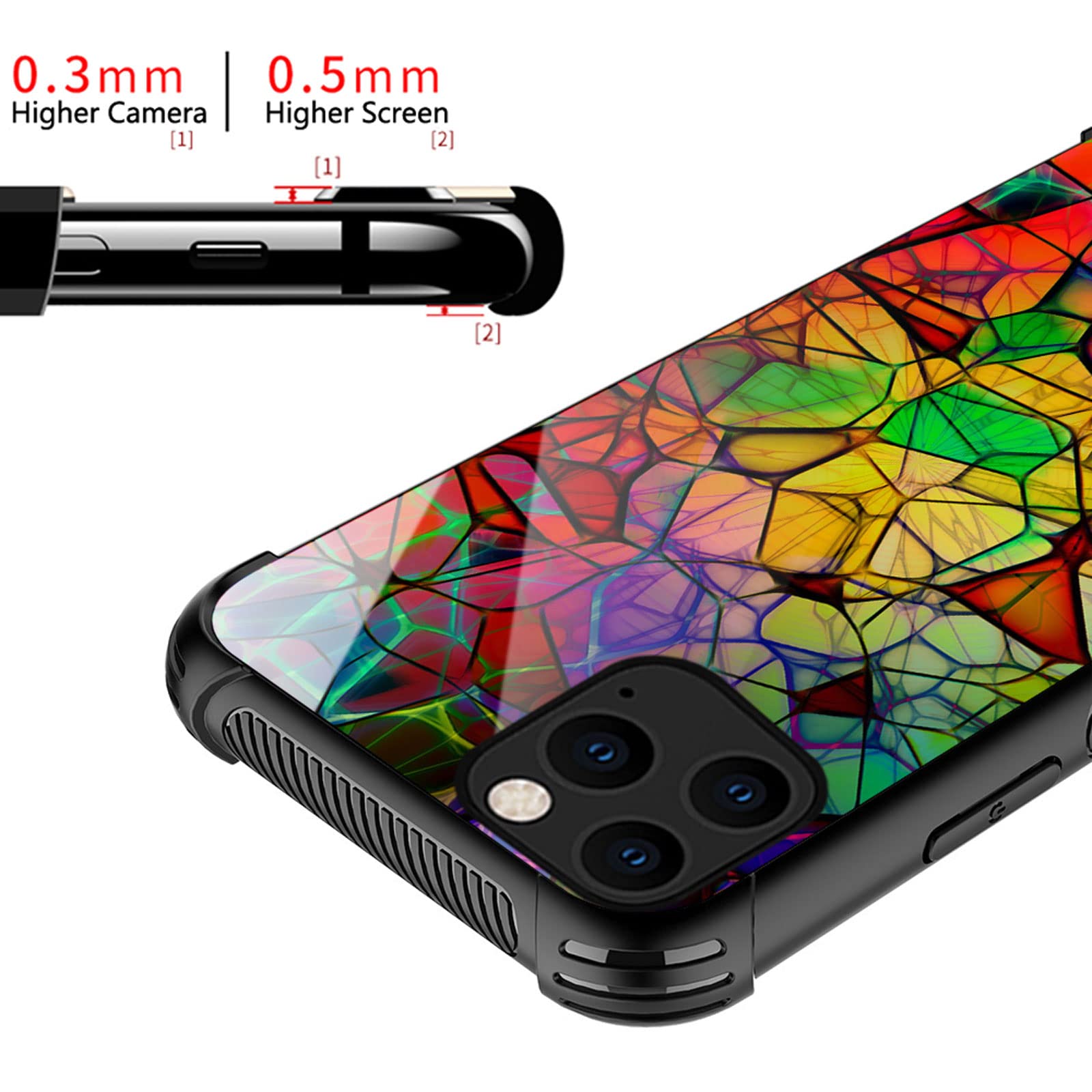 CARLOCA iPhone 14 Pro Shockproof Anti-Scratch TPU Phone Case Colorful Squares