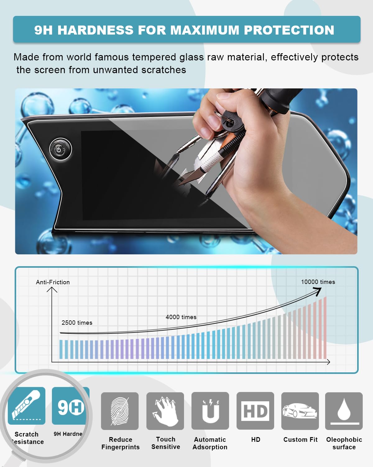 Cdefg 2Pcs For 2024 2025 Chevy Trax Trailblazer Screen Protector Compatible With 2024 2025 Chevy Trax/ 2024 Chevrolet Trailblazer Accessory Tempered Glass(Not For Ls 1Rs)