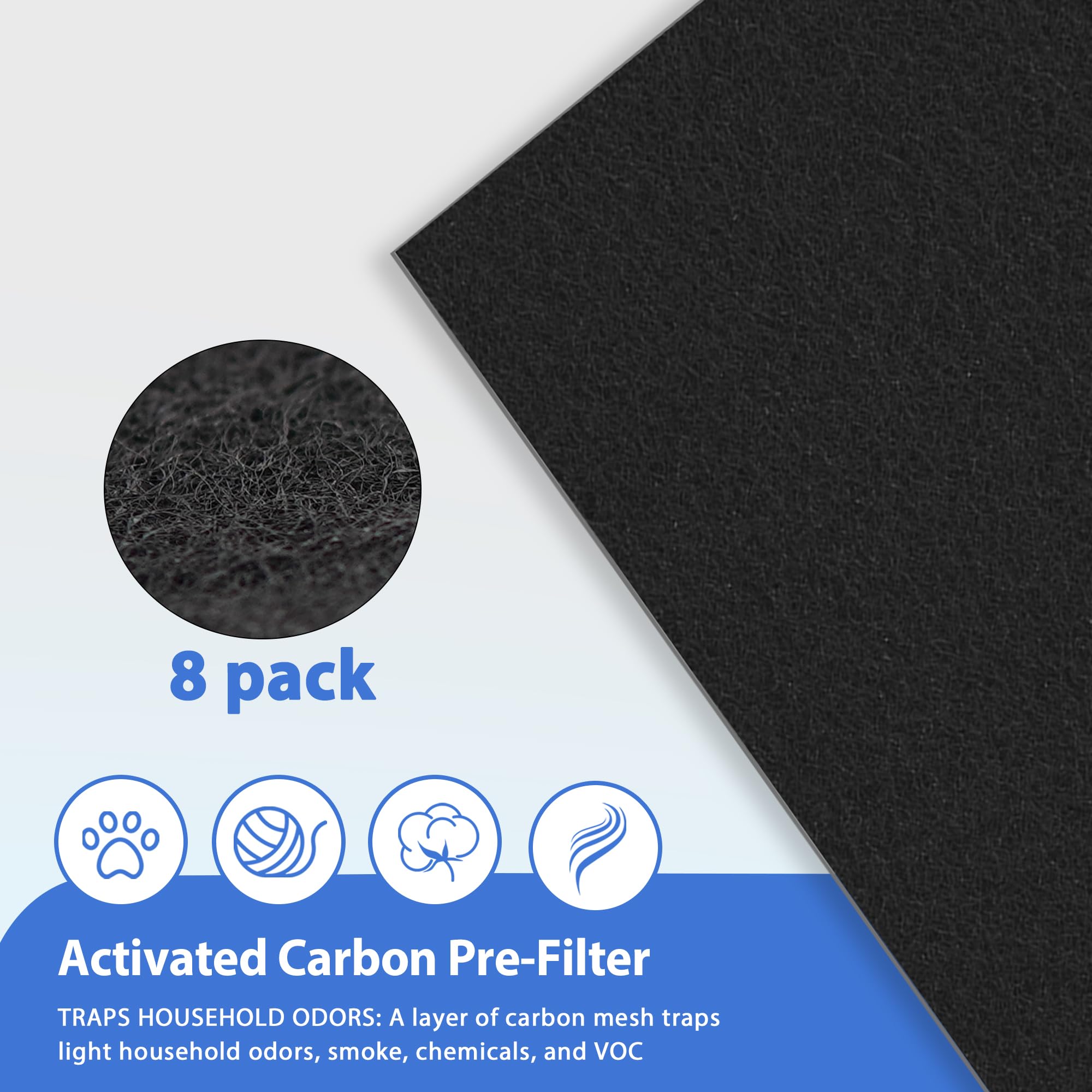 Breshair C545 Filter Replacement Compatible With Winix C545 Air Purifier, 2 True Hepa Filters S And 8 Activated Carbon Filters,